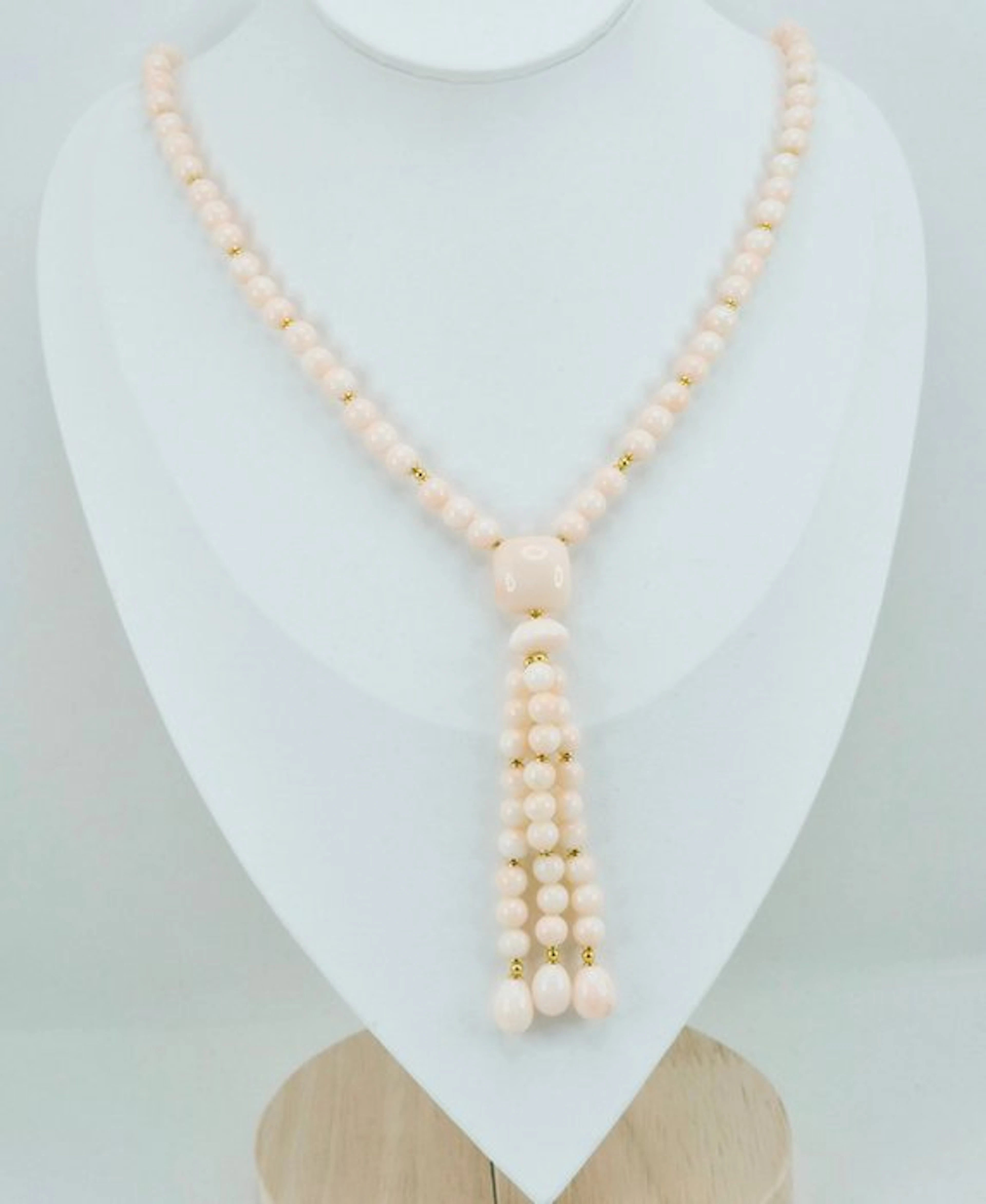 Coral - Silver, Gold-plated - Necklace - PINK CORAL