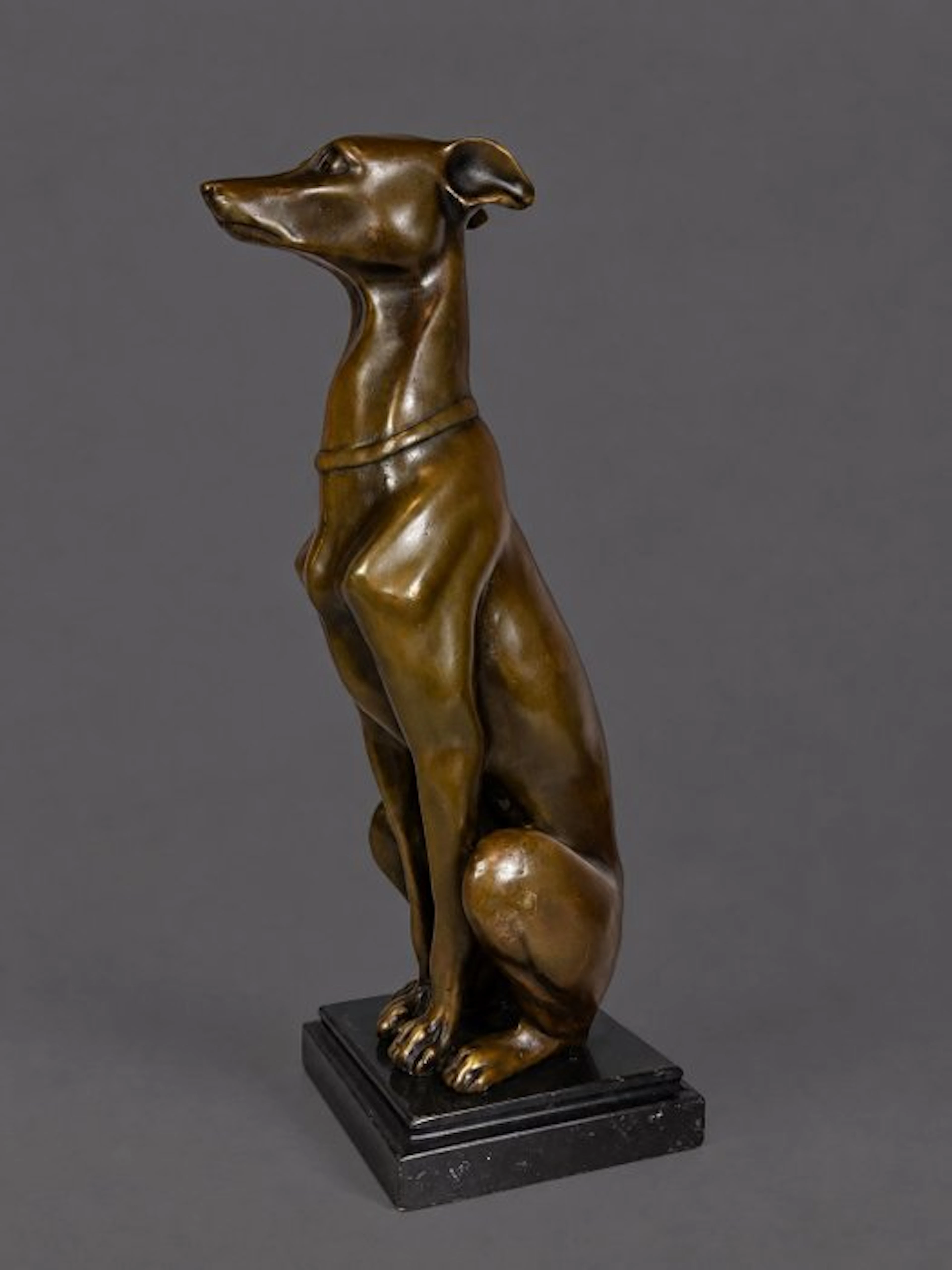 Alfred Barye (1839-1882) - Sculpture, Hazewindhond - 26 cm - Bronze
