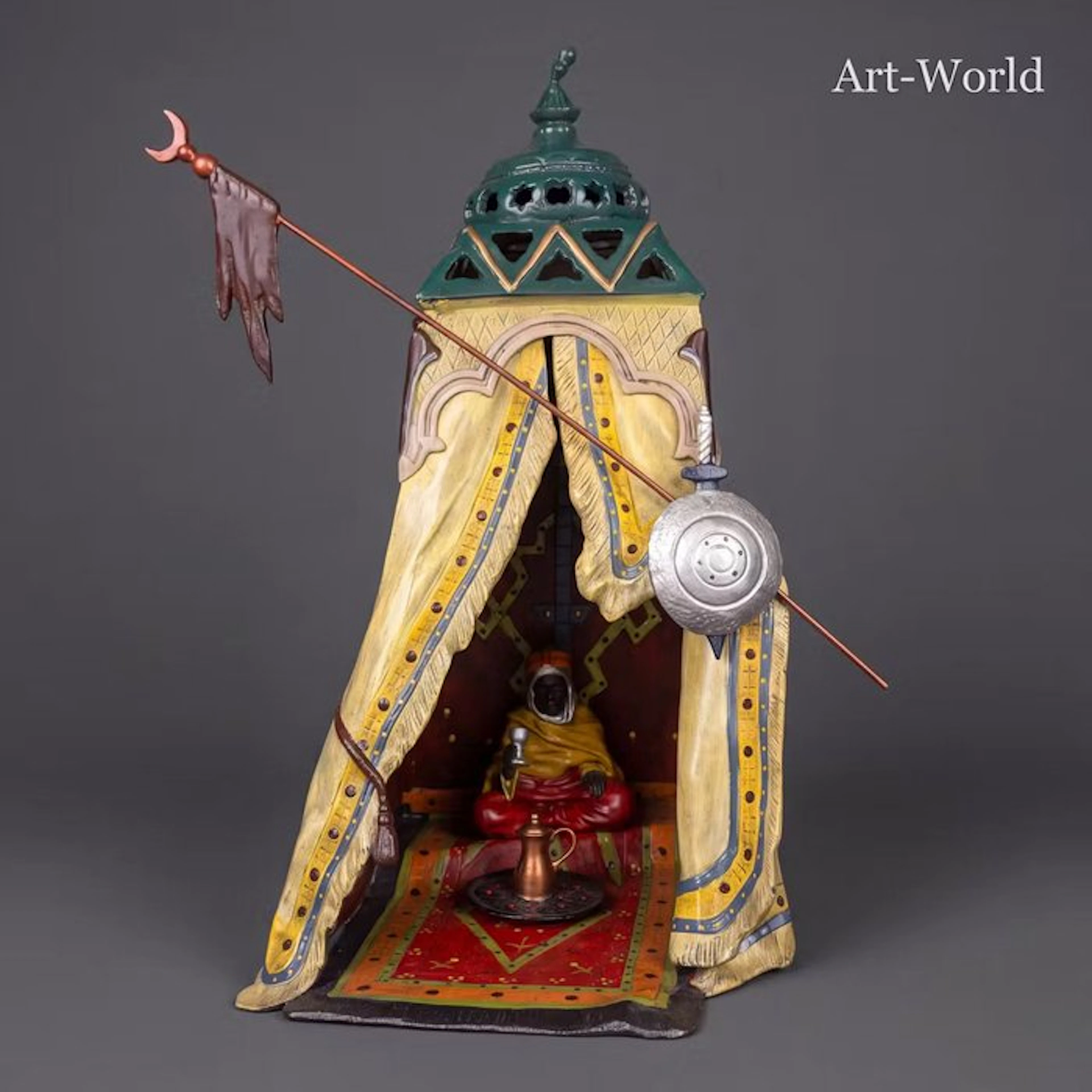 Statue, XL Bedouin tent 32.5cm / 4.5 kg - 32.5 cm - Bronze