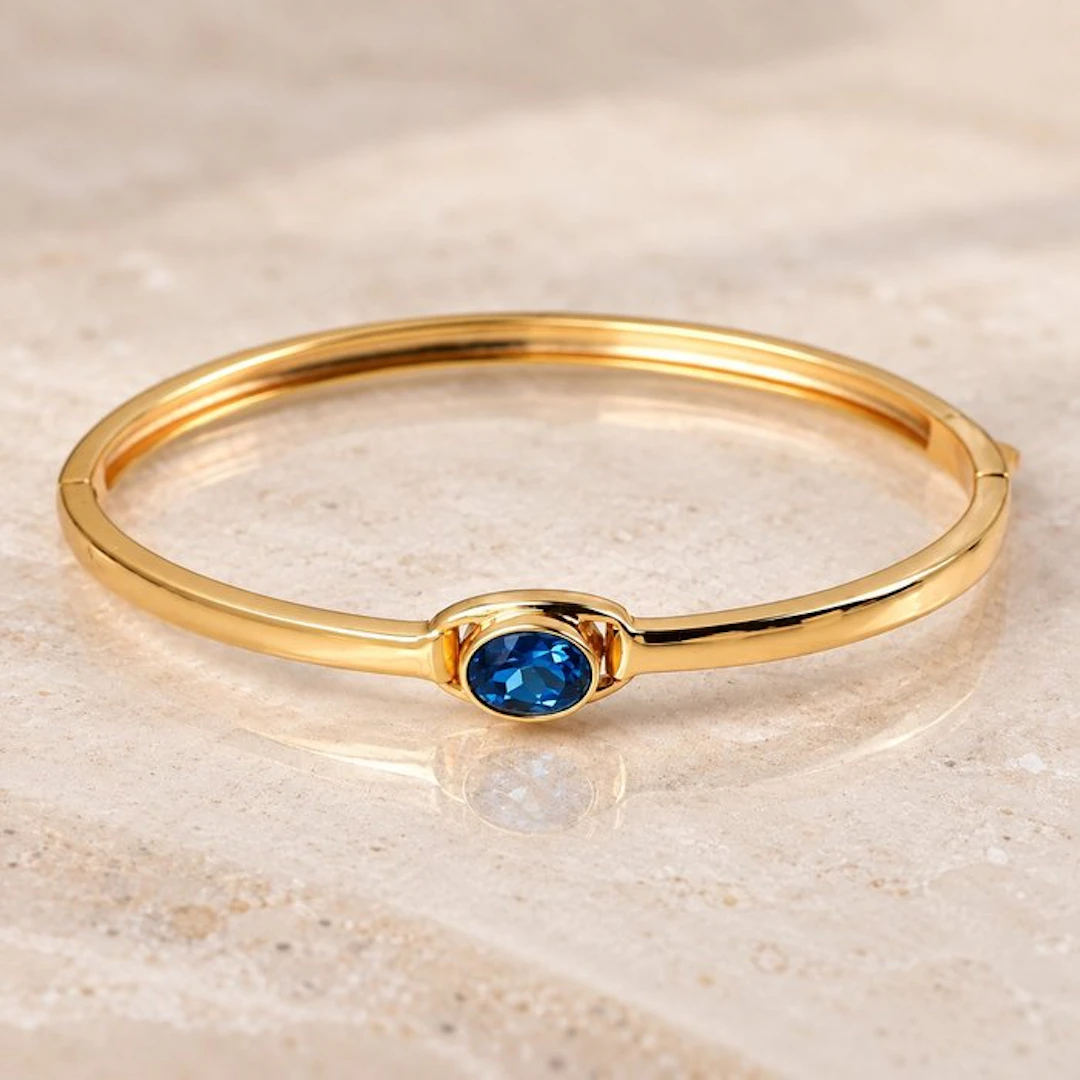 No reserve price - Bracelet Silver - Topaz - Certified
