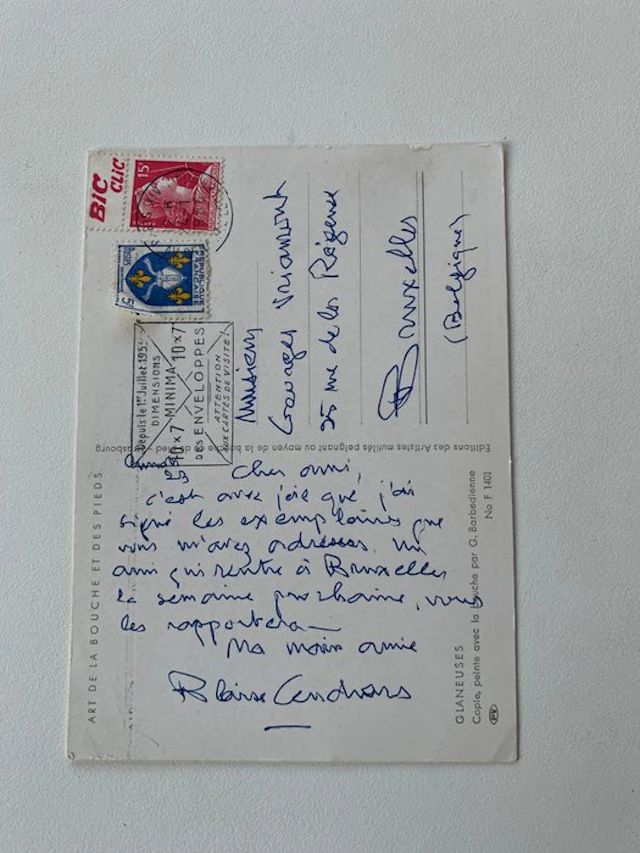 Blaise Cendrars - Carte postale autographe signée à...