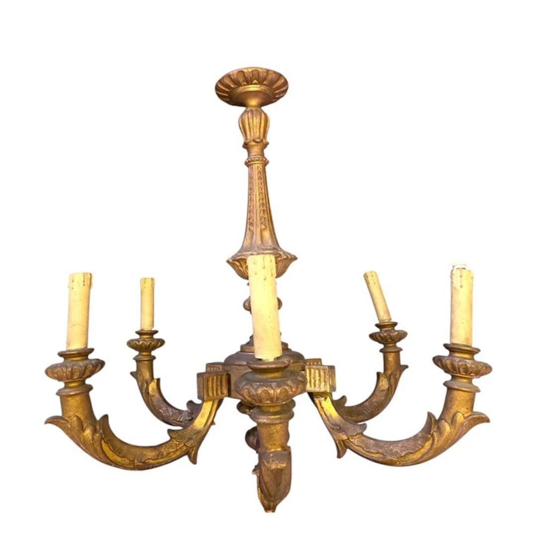 Chandelier - Gilded solid wood