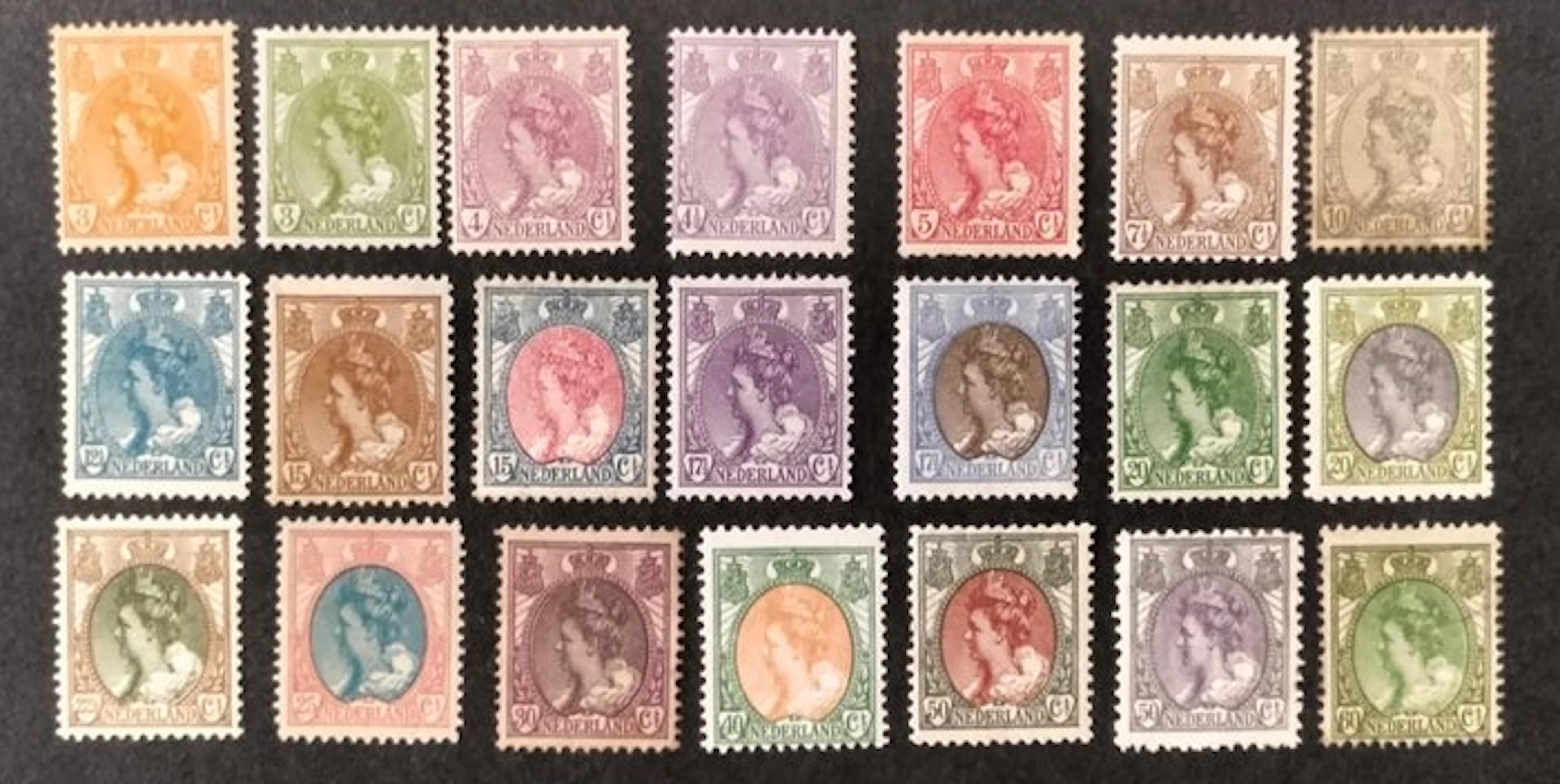 Netherlands 1899/1921 - Wilhelmina Bontkraag - Nvph 56/76