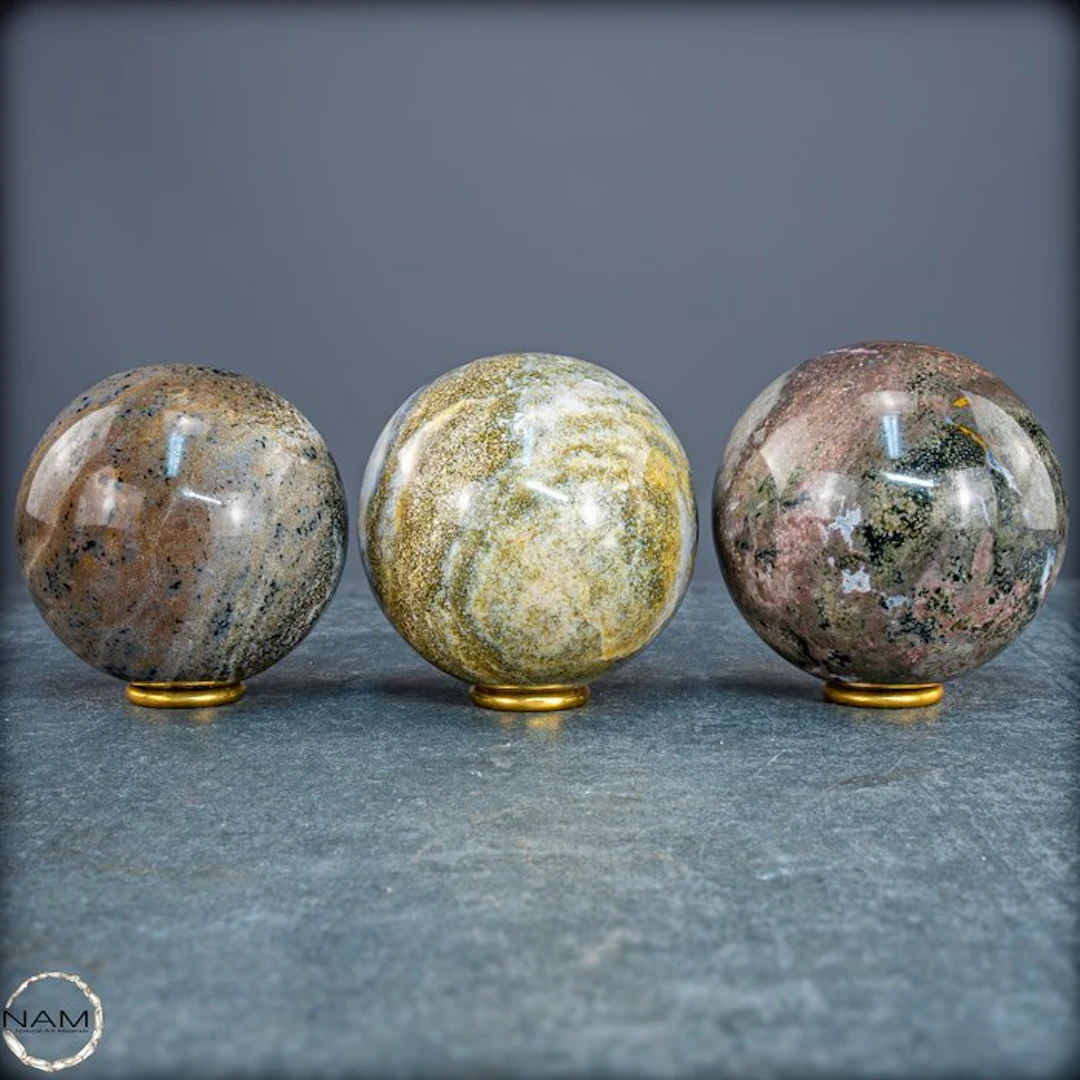 Oceanjaspis Sphere – Unique Natural Art with Fascinating...