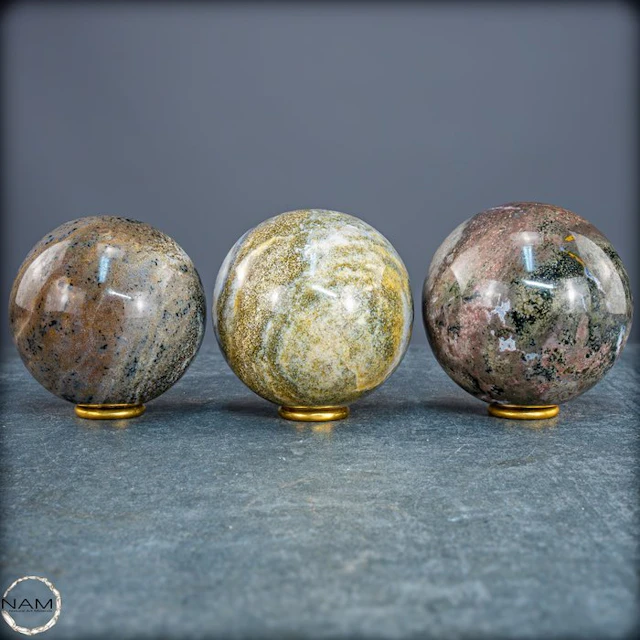 Oceanjaspis Sphere – Unique Natural Art with Fascinating...