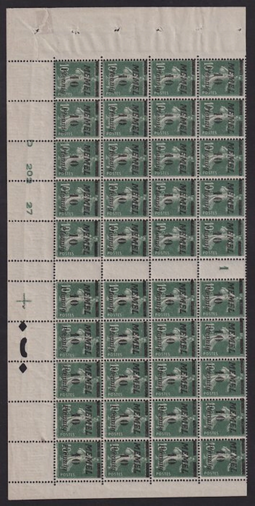 Memel Territory 1920 - MEMEL 54 b ** 1940s bogie part
