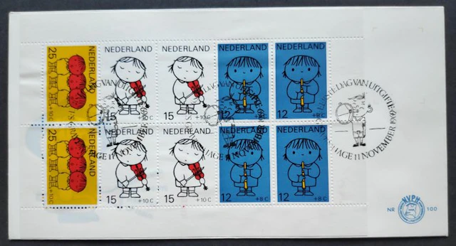 Netherlands 1969 - First day envelope with child block - NVPH E100a