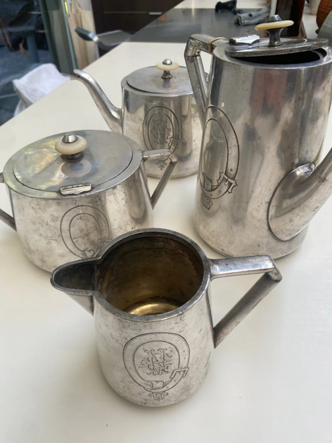 Tea service (4) - Silverplated