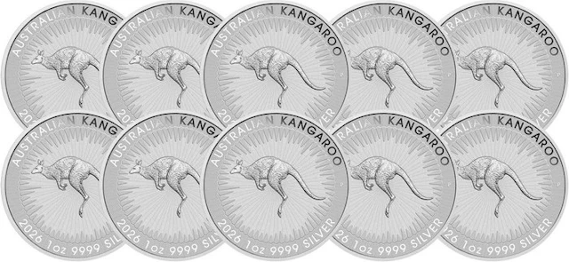 10 Troy Ounce - Silver .999 - Kangourou 2026 - 311 gram - fine silver