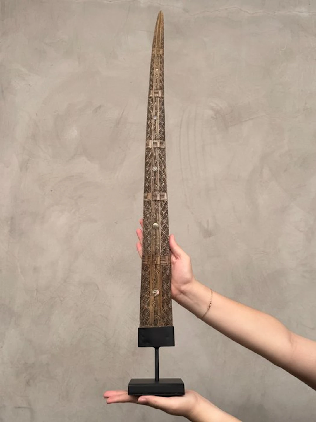 NO RESERVE PRICE - Stunning Large Carved Swordfish Tusk...