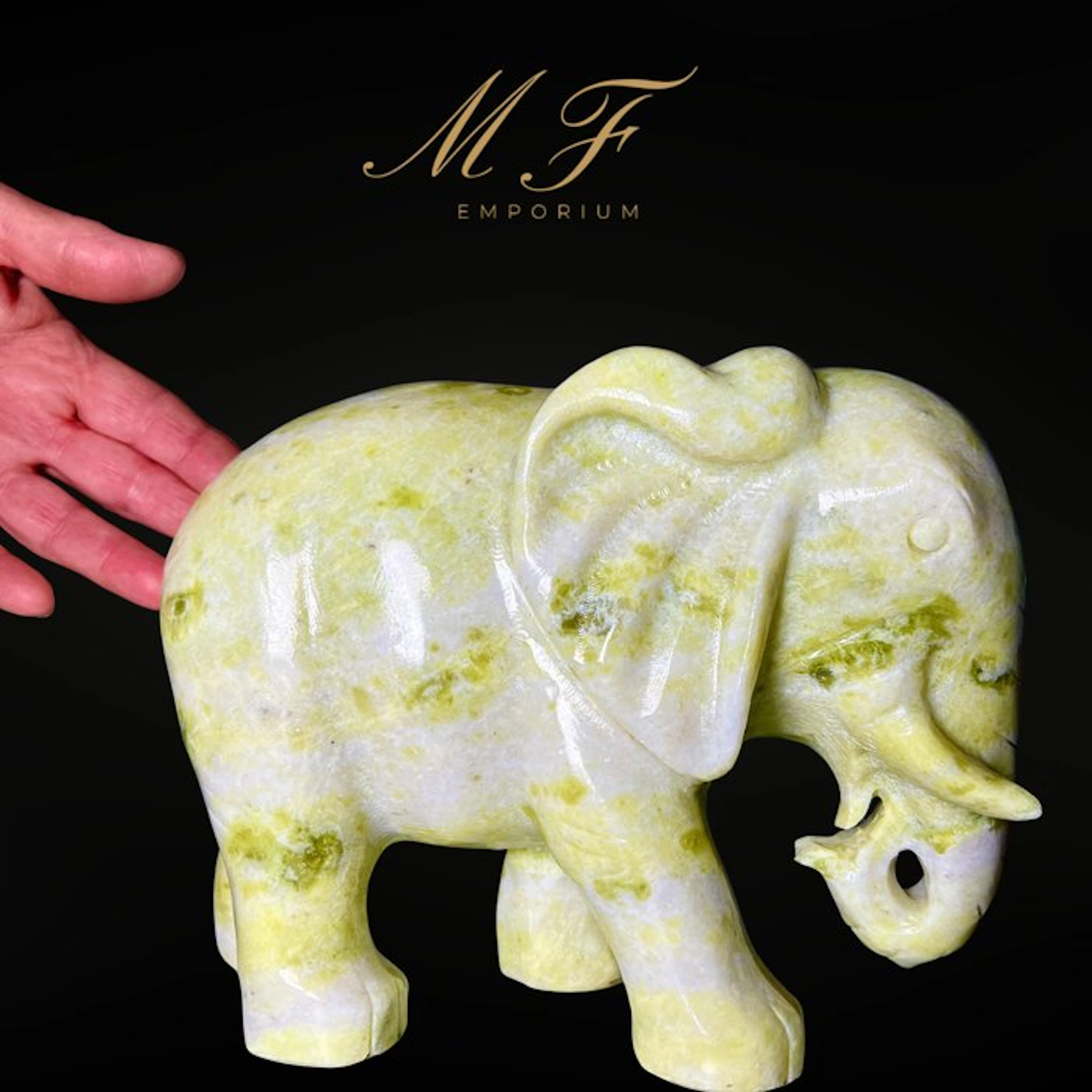 Magnifique Elephant Jade lemon qualité extra - XXL...