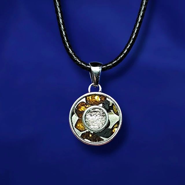 Pendant PALLASITE-IRON meteorite