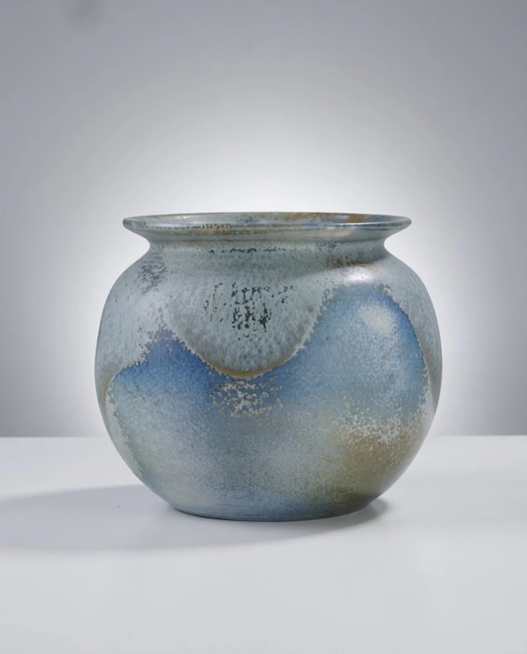 Adrie Moerings - Vase - Cornflower blue and sage green...