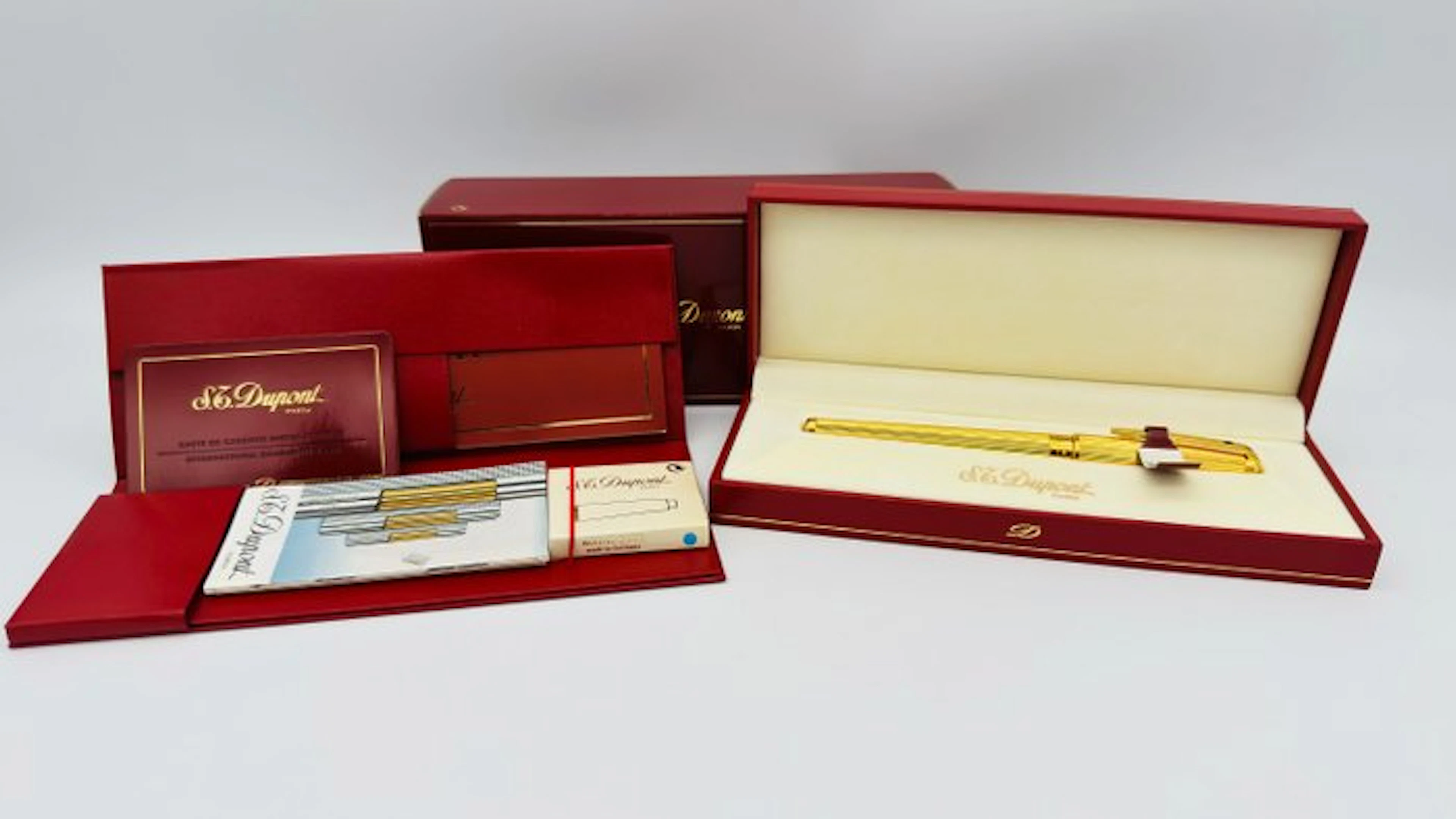 S.T. Dupont - Olympio– Classic guilloché Gold Plated –...
