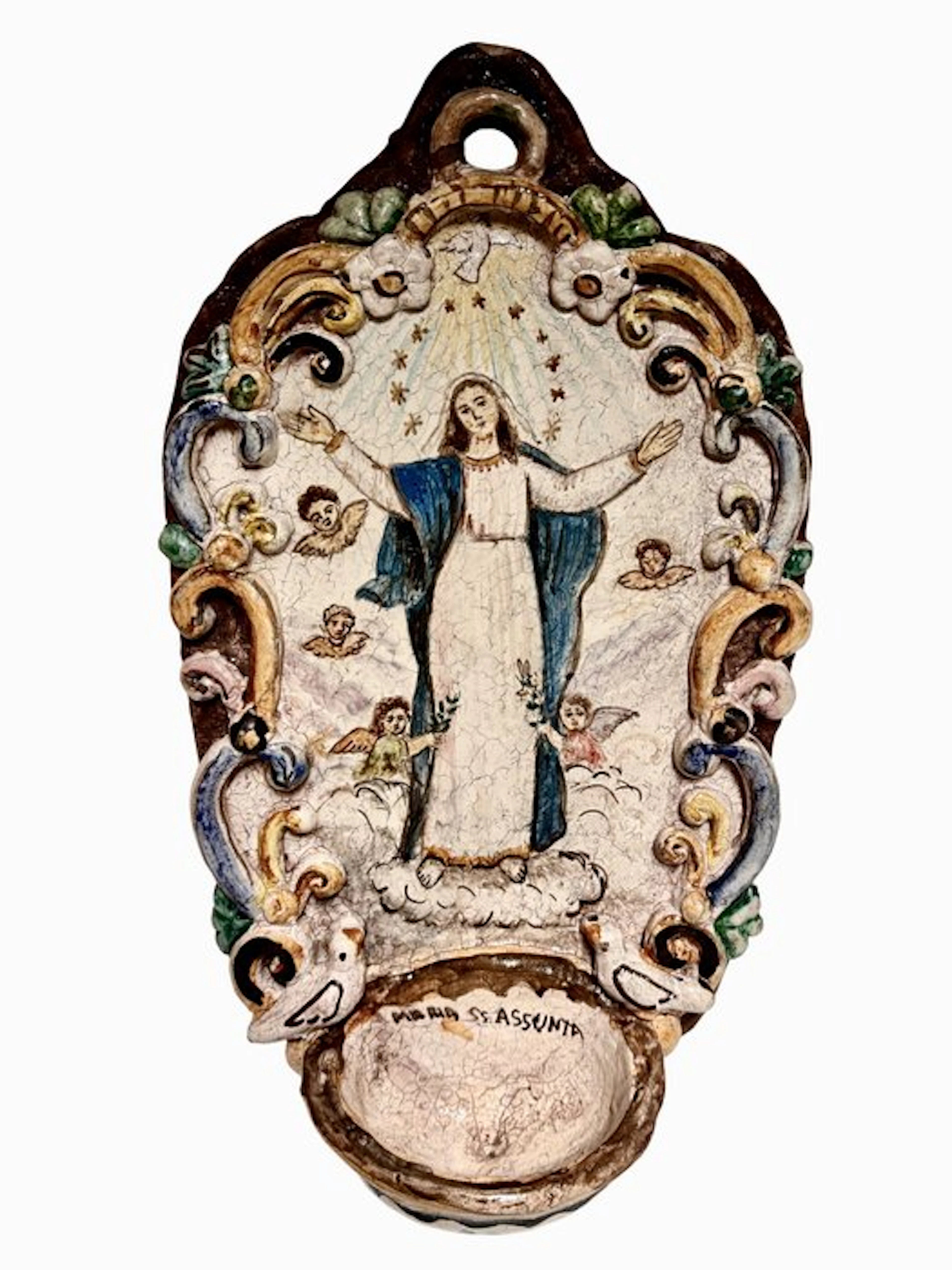 Holy water font - the 20th century - Maria Assunta - 33 cm