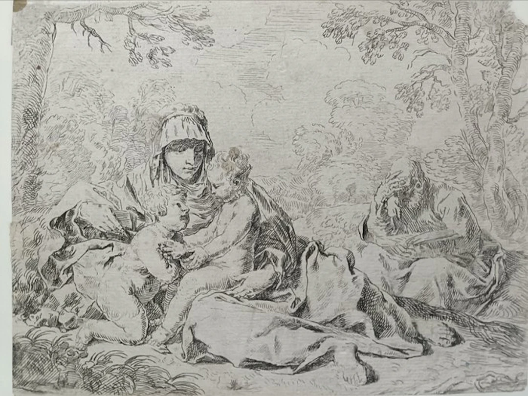 Simone Cantarini (1612-1648), da - Sacra Famiglia con San Giovannino
