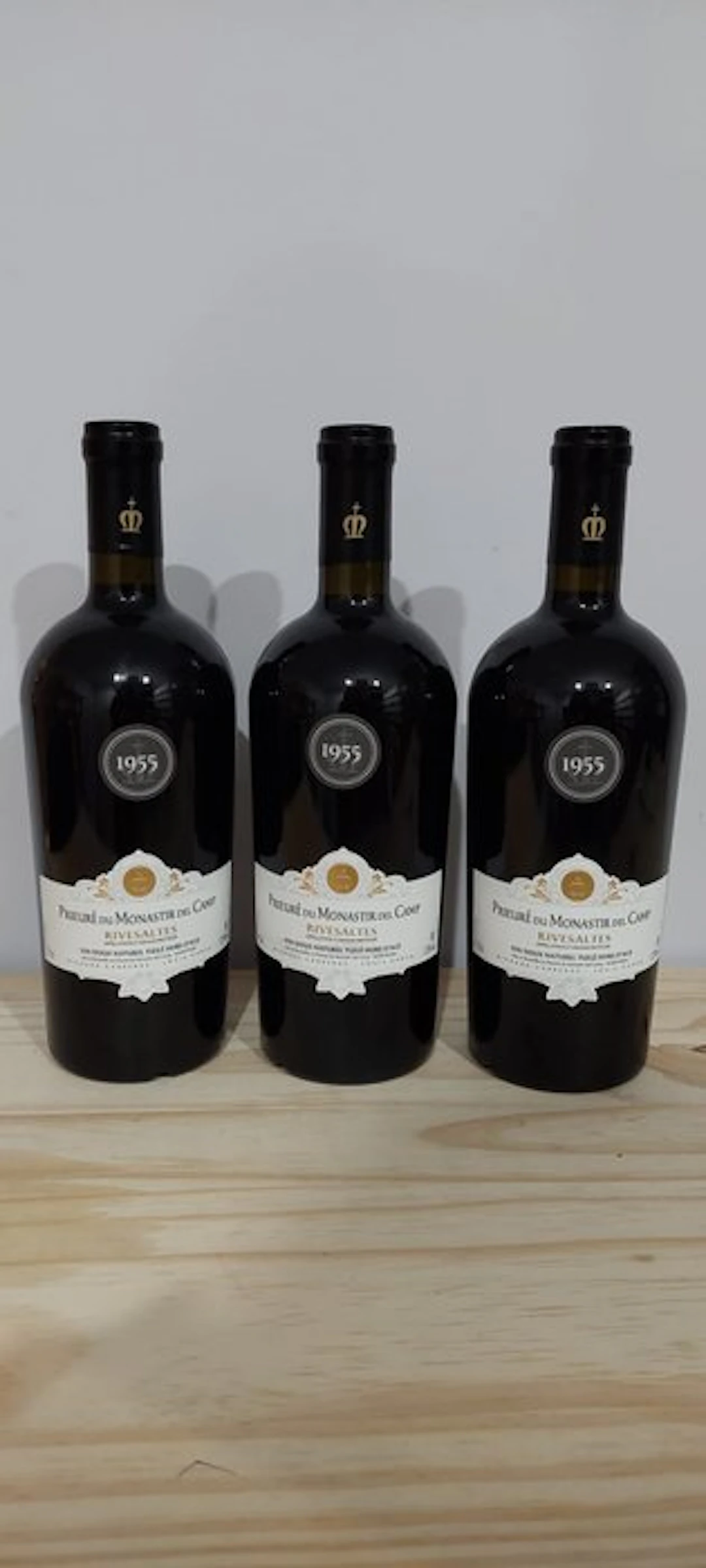 1955 Château le Prieuré du Monastir Del Camp - Rivesaltes - 3 Bottles (0.75L)