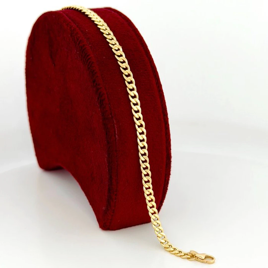 No reserve price - Bracelet - 18 kt. Yellow gold - Cuban Link