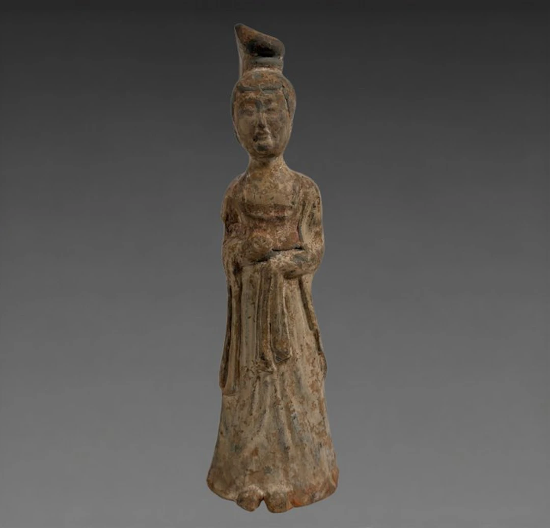 Ancient Chinese, Tang Dynasty Terracotta Mingqi - 17 cm