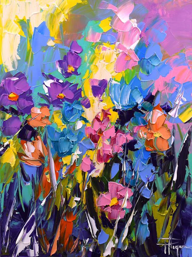 Olivier Pfleger - Mandrafina FORMAT LARGE " Fleurs des champs "