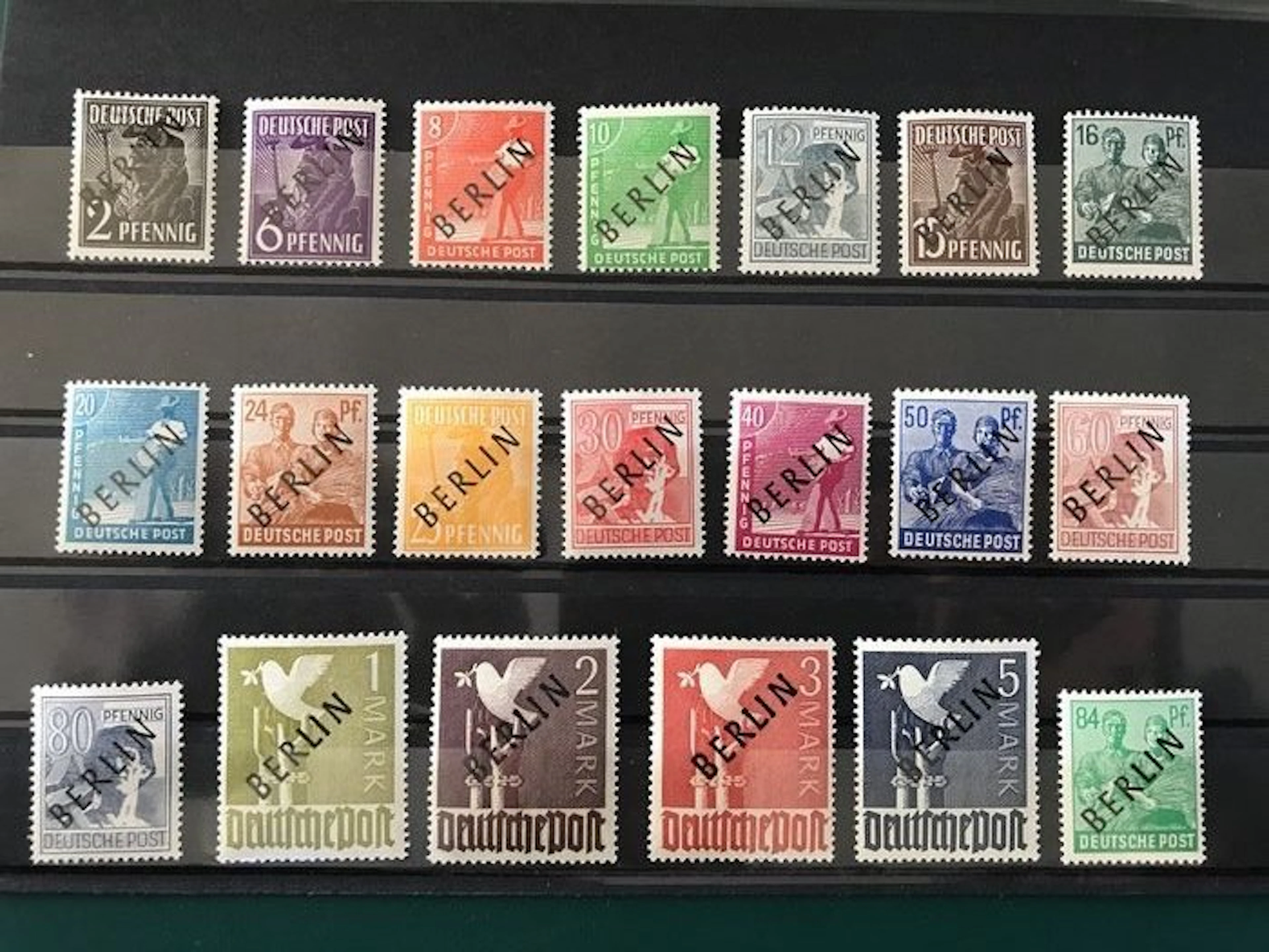 Berlin 1949 - Black overprint - MNH - Michel 1/20
