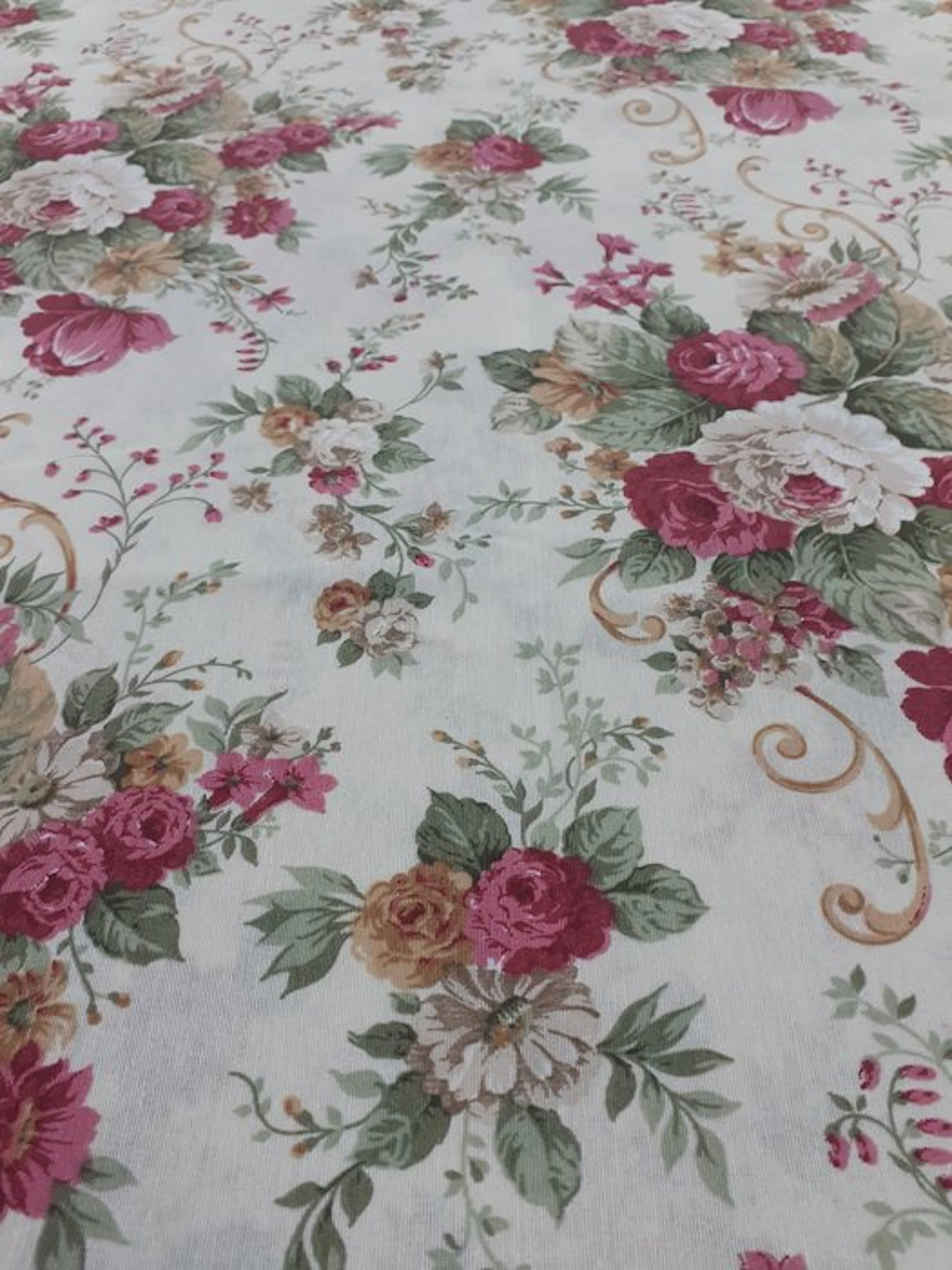 Upholstery fabric - 5 m - 1.4 m - Sanderson cotton burgundy