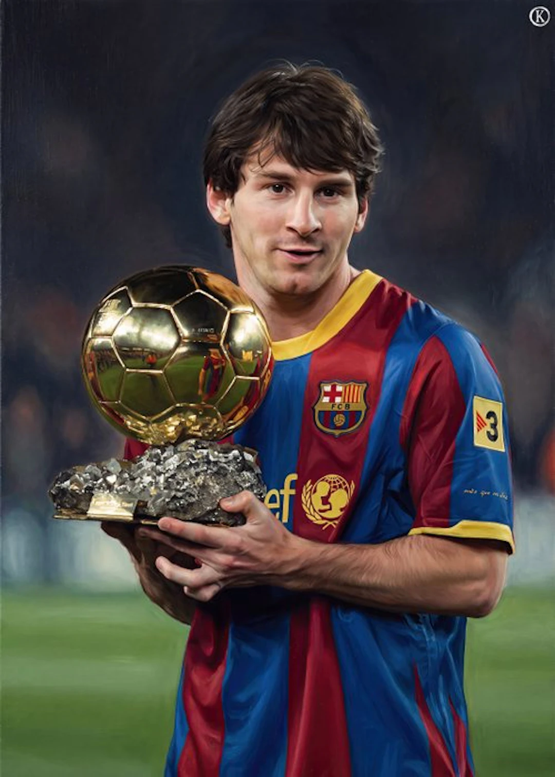 Kleury.art - [XL MATTE PAPER] "The Golden Ball of Camp Nou" by Kleury.art (1/5)