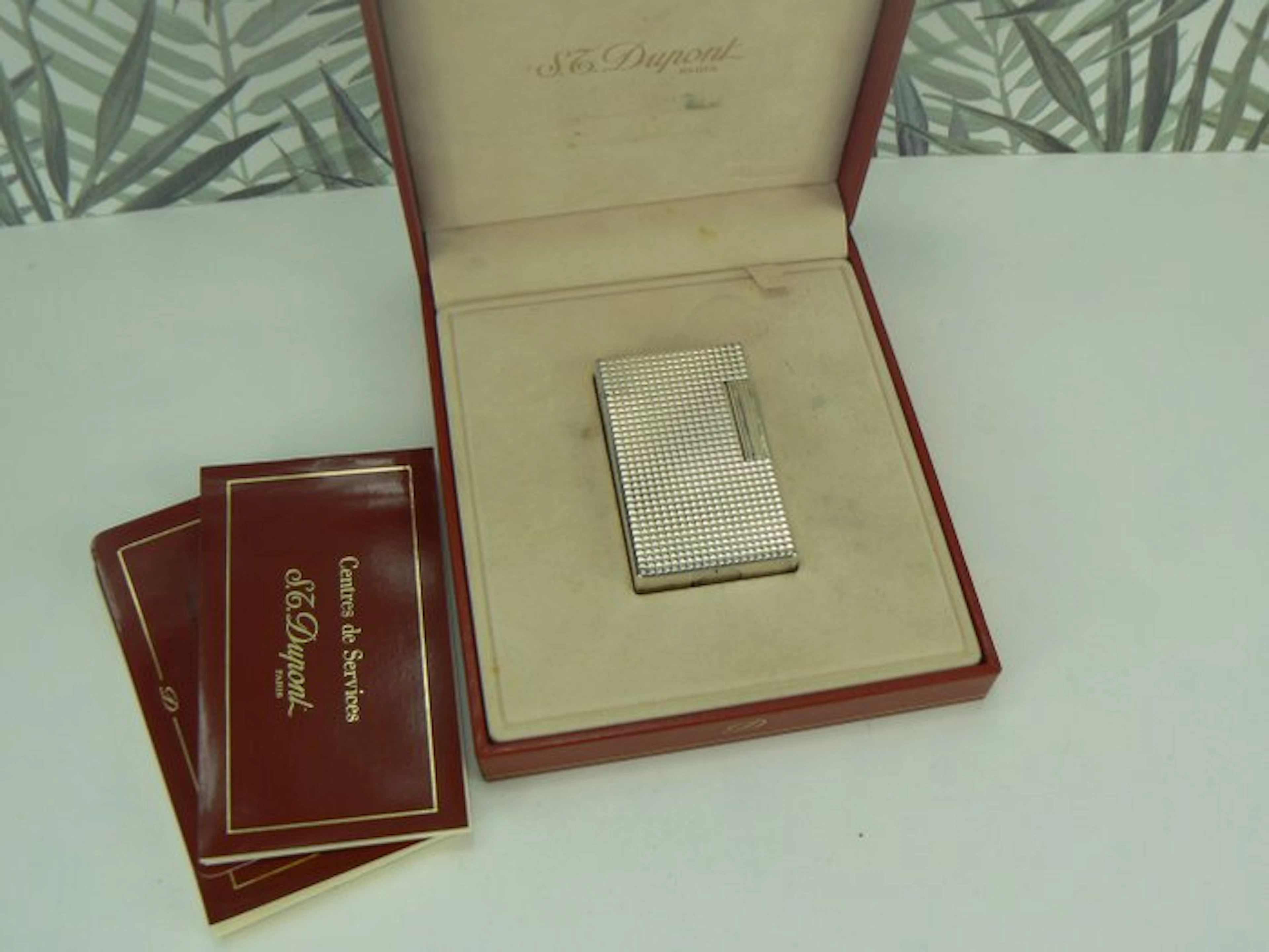 S.T. Dupont - Line 1 - Points Diamant - Pocket lighter - Silver plated