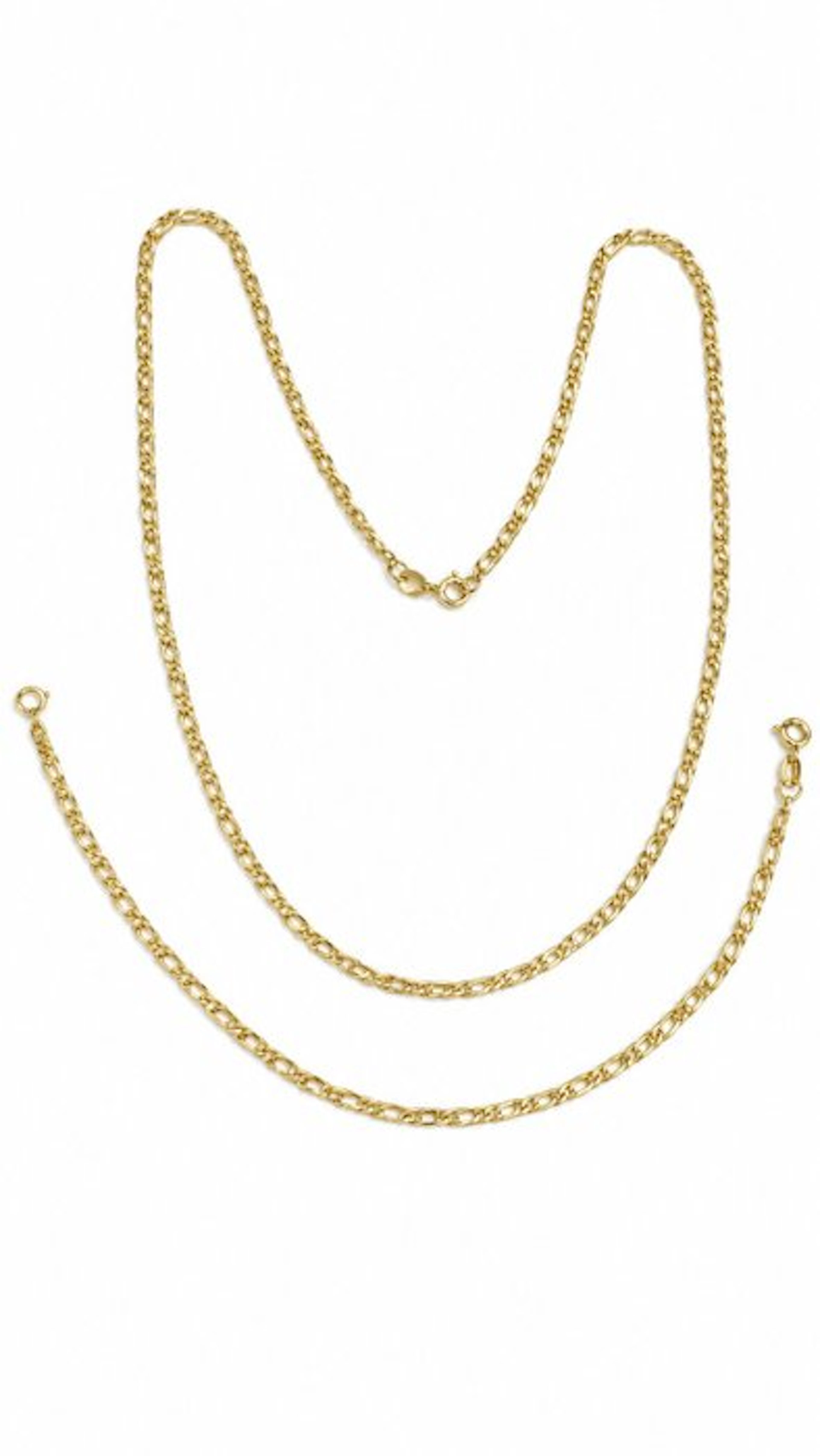 2 piece jewellery set - 9 kt. Yellow gold - 60 cm, 20.5 cm 4.6/4.7 g total