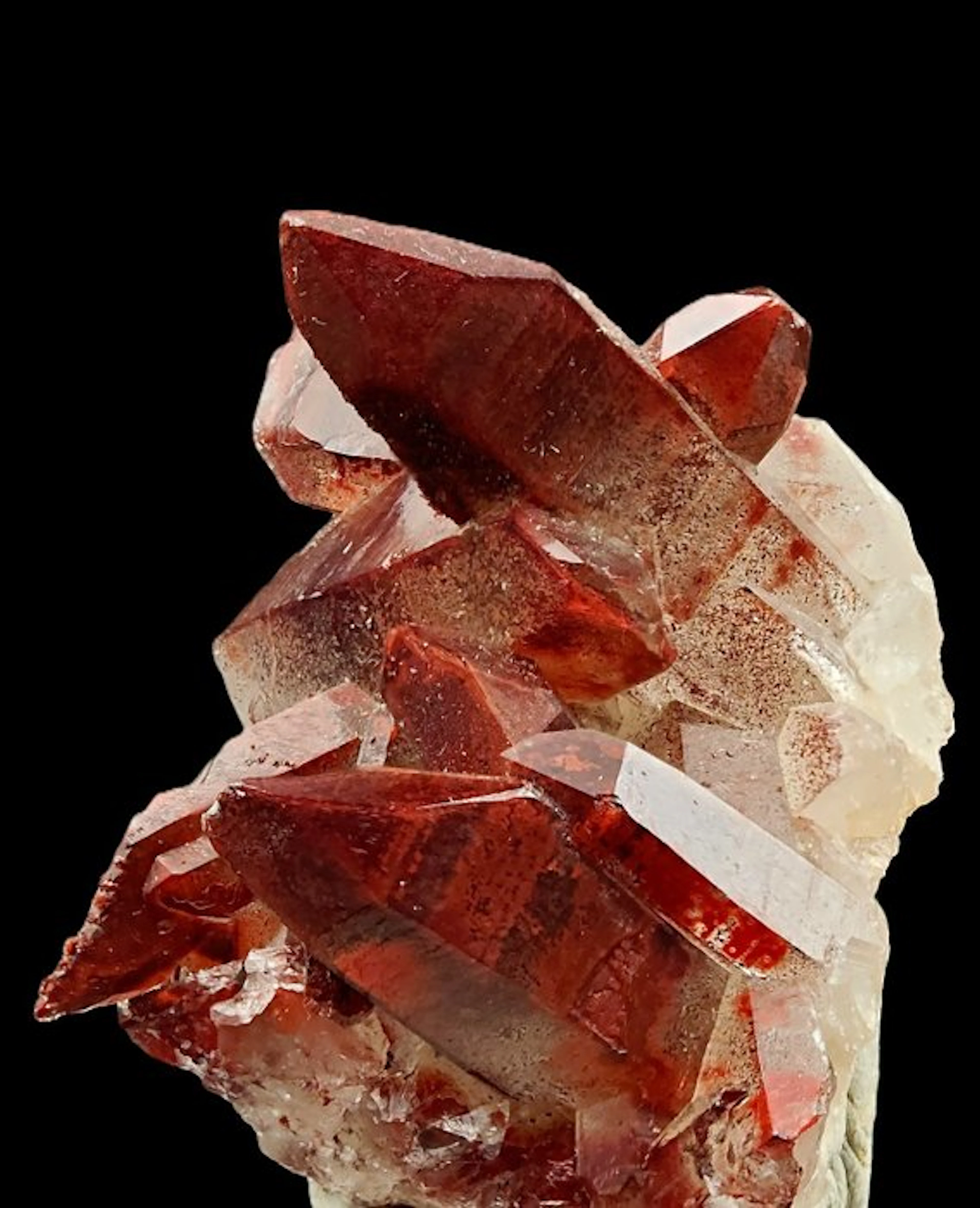 Aesthetic red hematoid quartz with hematite