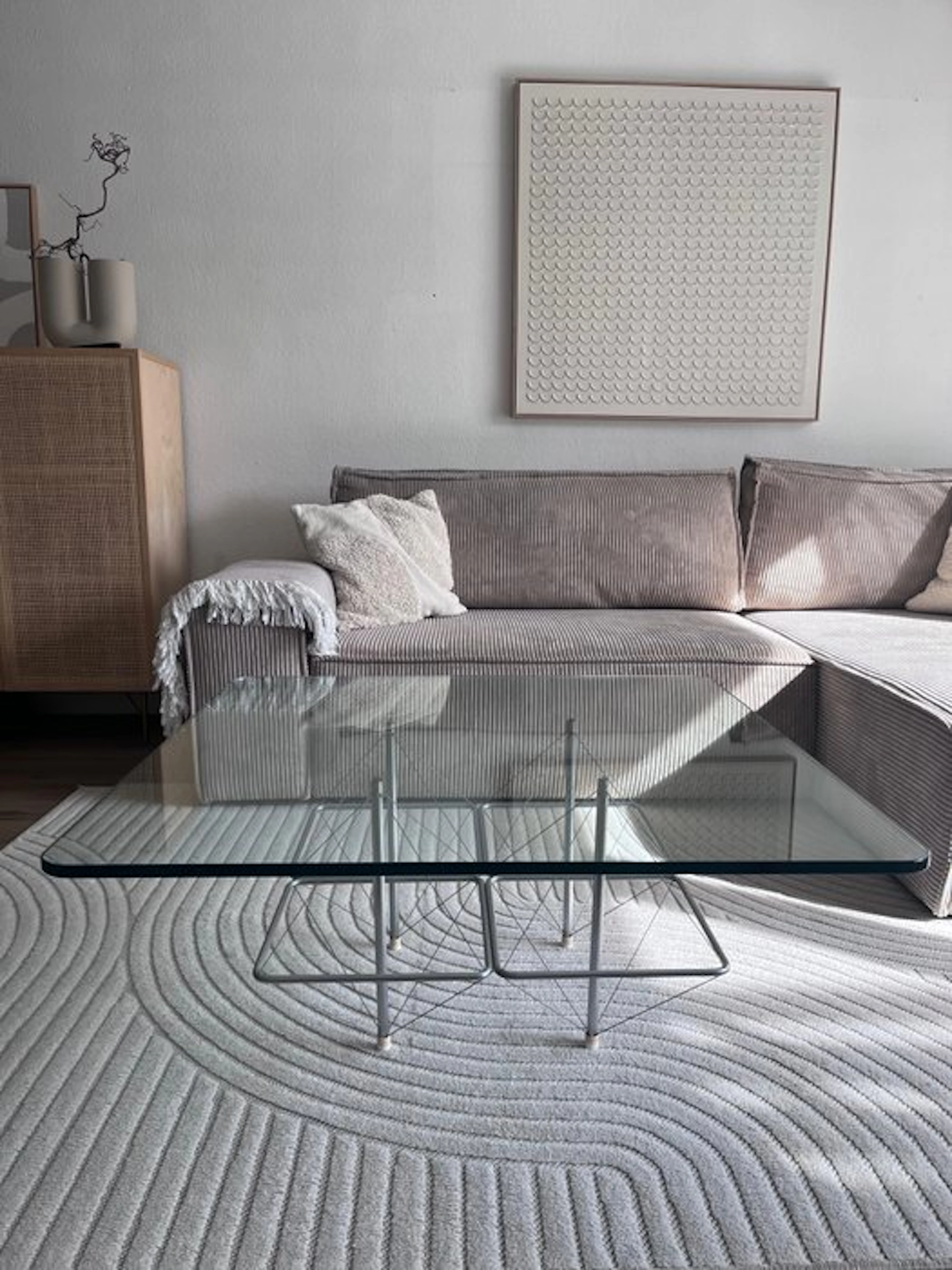 Coffee table - Steel, Glass - Coffee table Tensegrity