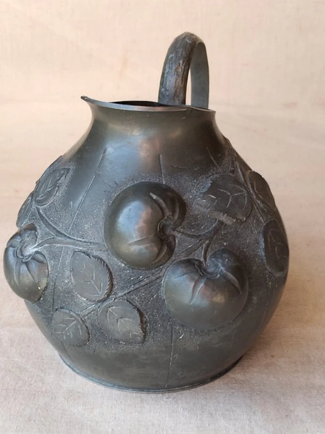 Thévenin - Can - apples - Tin - A. Thevenin Tin Pitcher