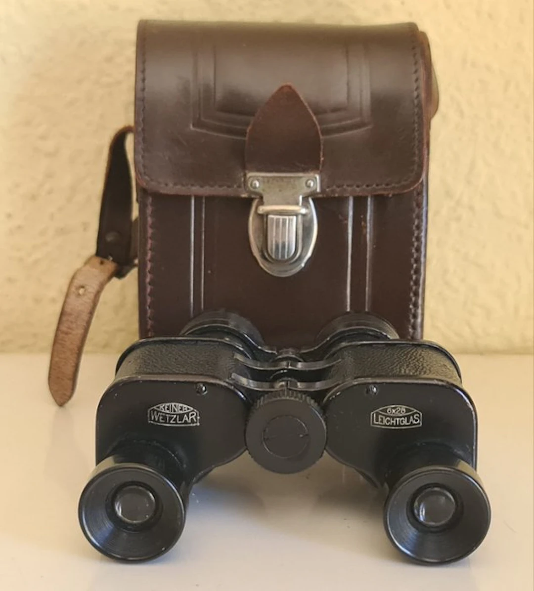 Observation binoculars - Rare Keiner Wetzlar 8x25 Leichtglas Binoculars