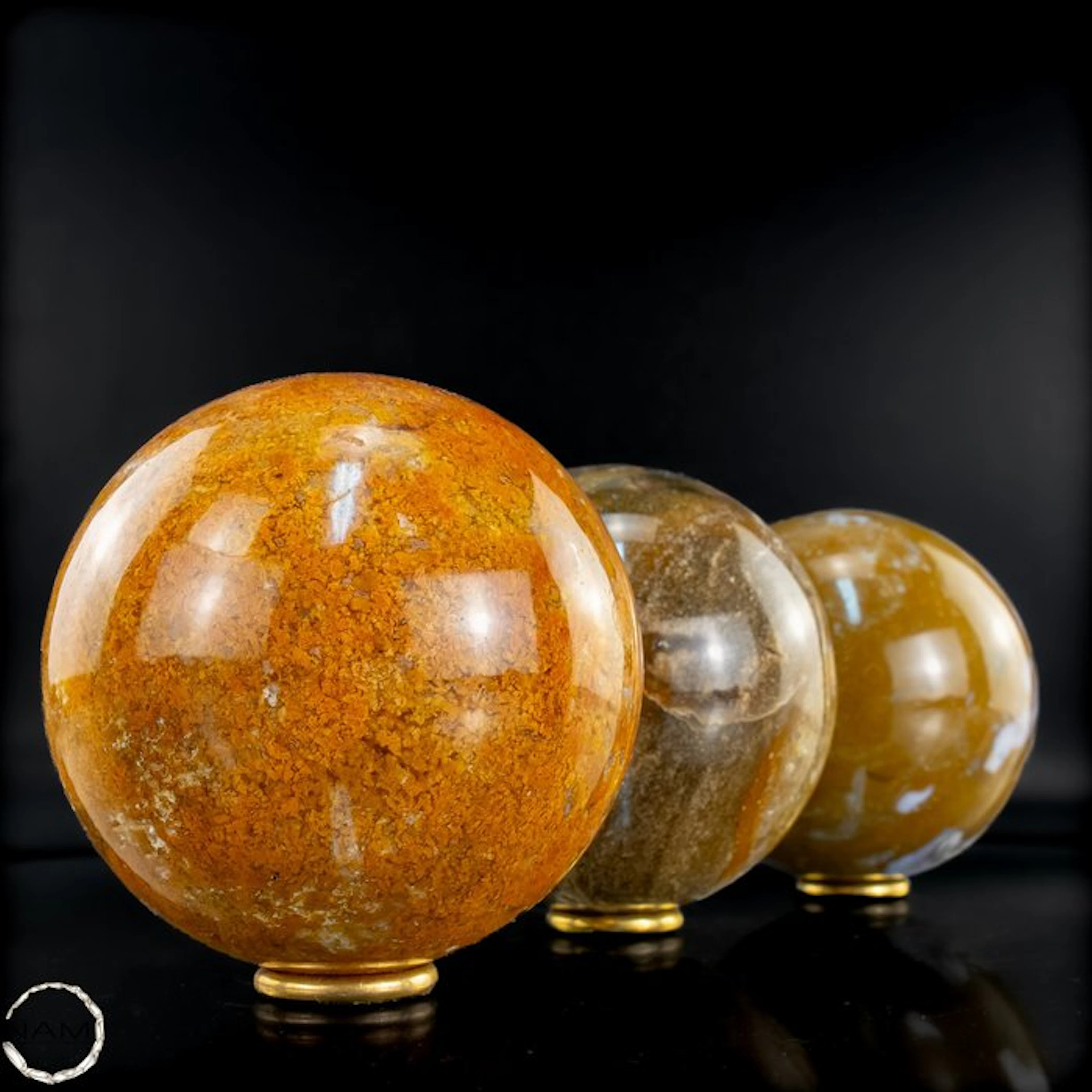 Ocean Jasper & Bumblebee Jasper Kugel Set Bold...