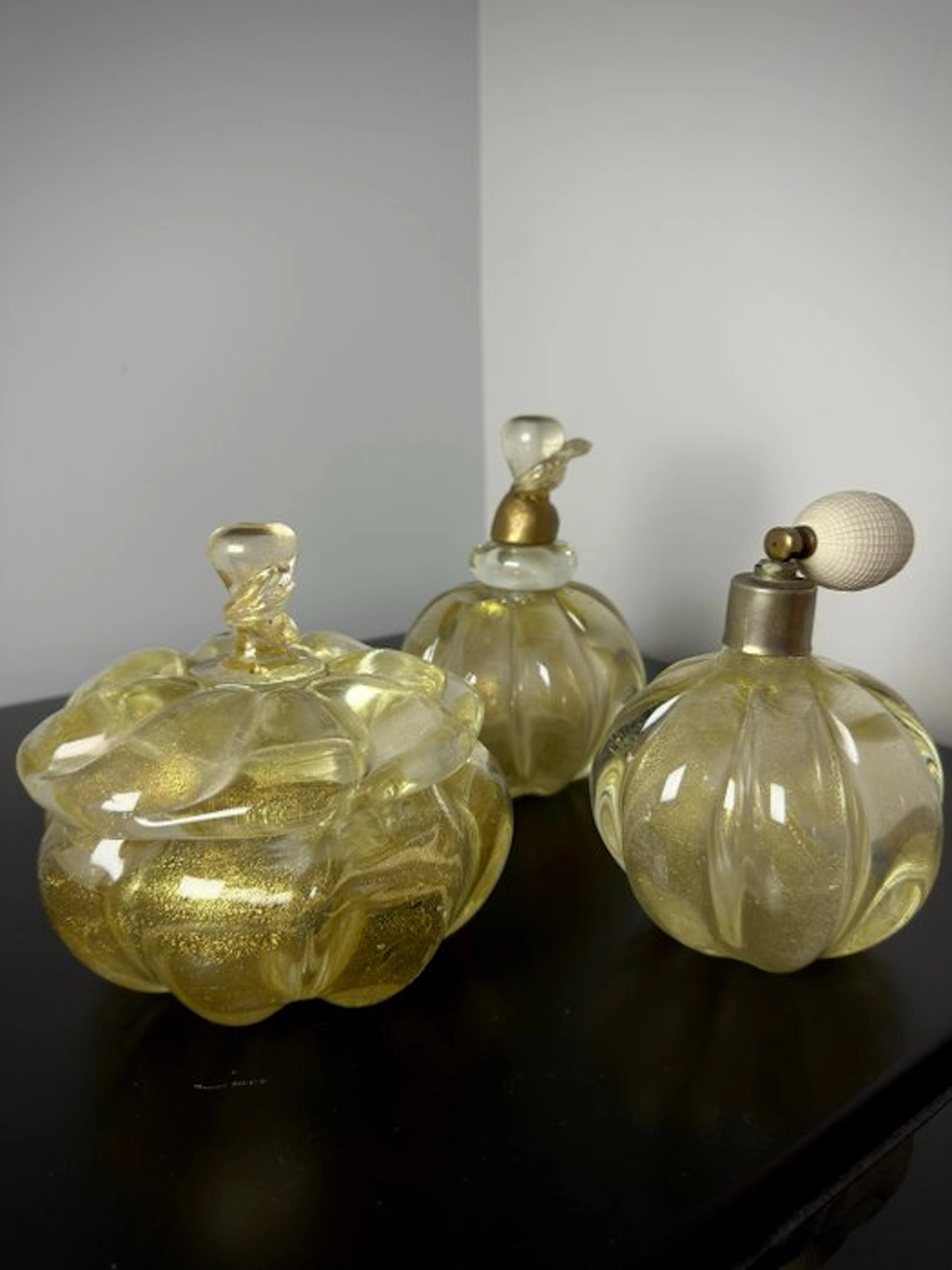 Art Deco Toilet set (3) - Murano - Murano glass