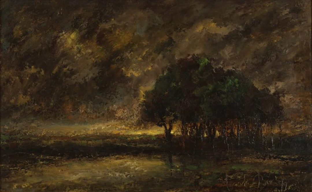 Henk Bies (1928-2006) - Aan de rand van de peel