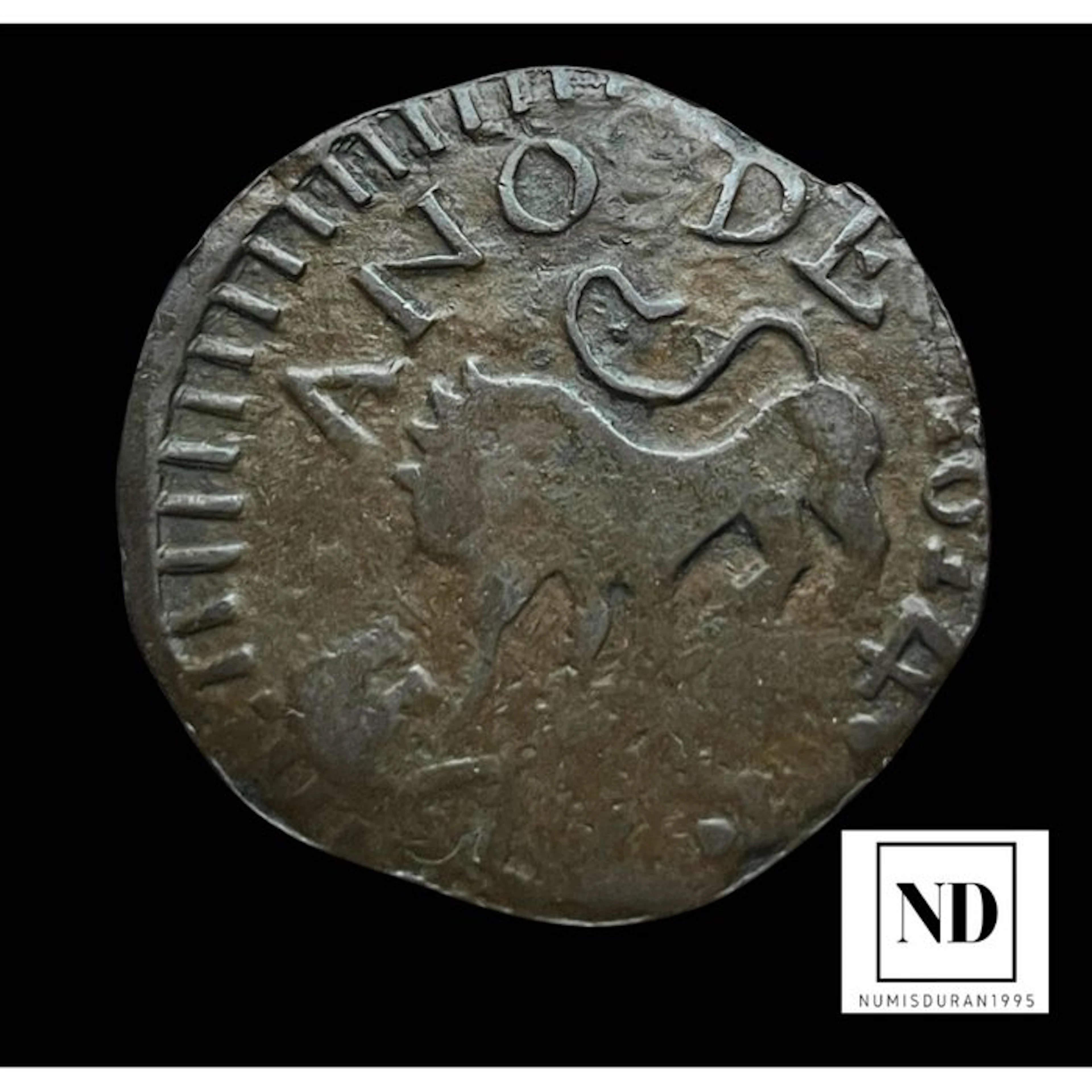 Spain. Fernando VII. 1/2 Reale 1814 - Guayana