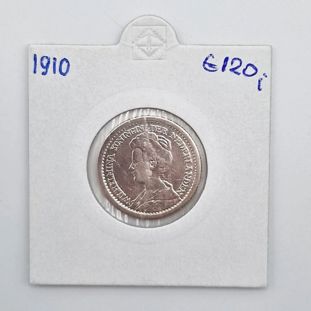 Netherlands. Wilhelmina. 1/2 Gulden 1910 (No reserve price)