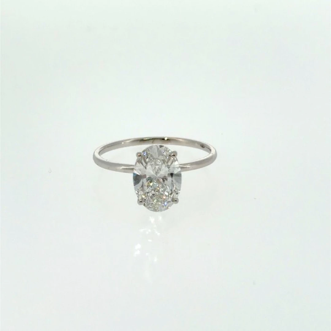 No reserve price - Ring - 14 kt. White gold - 2.01ct. tw. Diamond (Lab-grown)