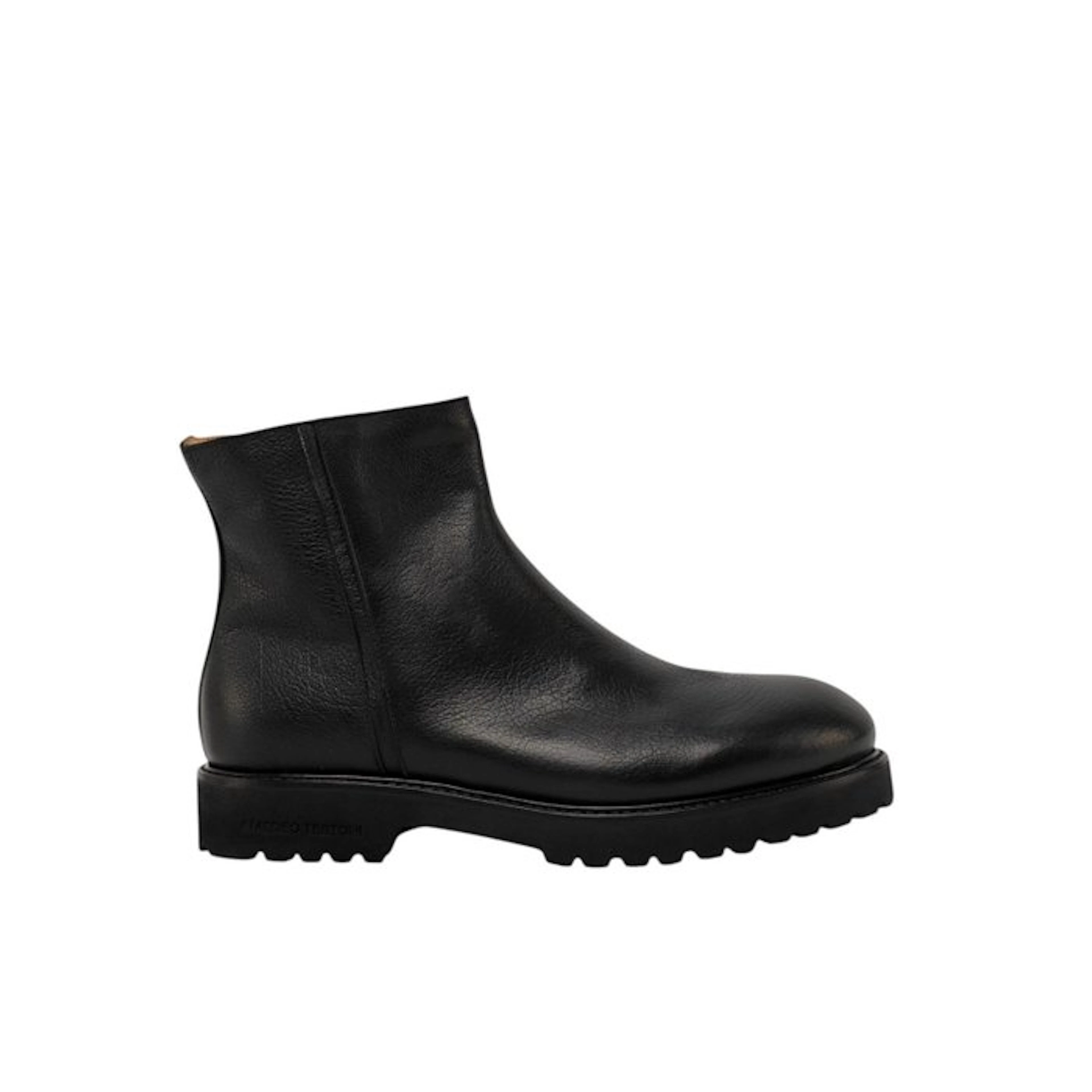TESTONI - 8 UK - 42 IT - Black Zip Boot Shoes Buffalo...