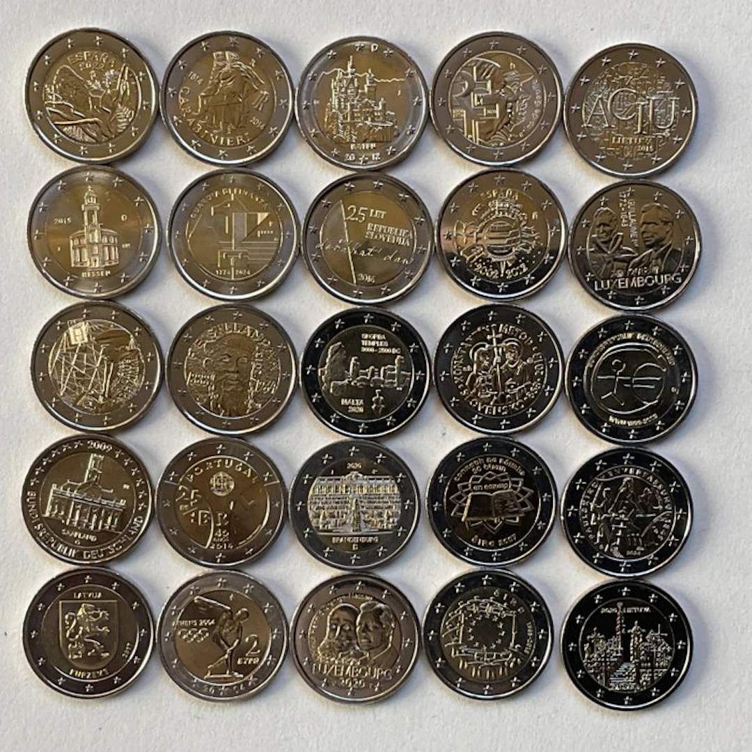 Europe. 2 Euro Various Years (25 munten) (No reserve price)