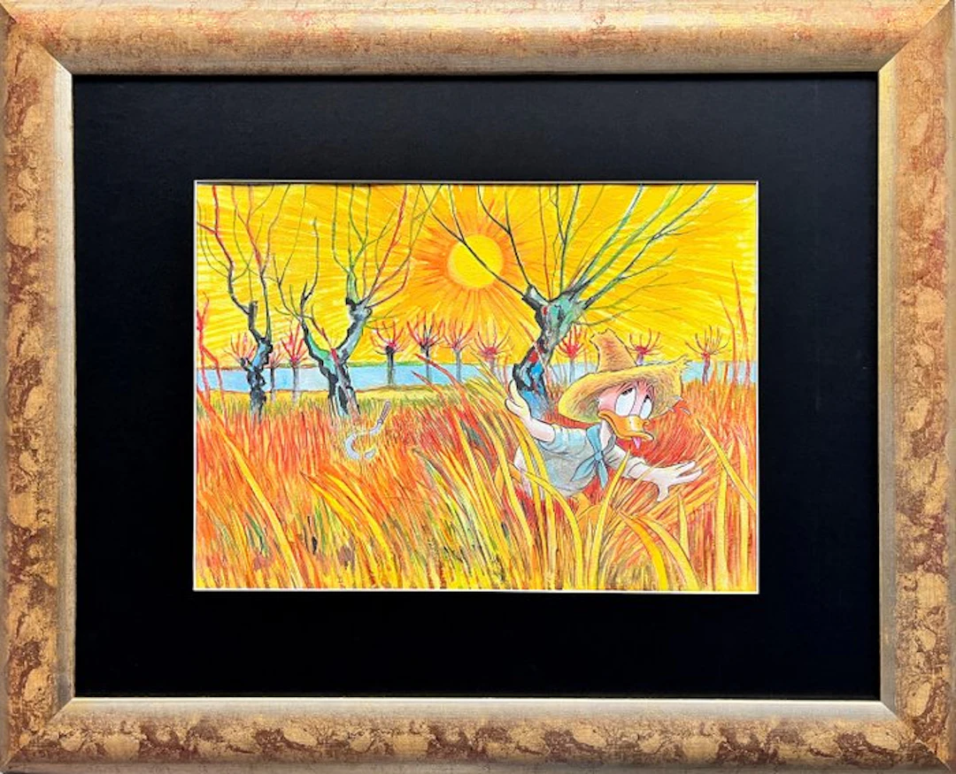 Tony Fernandez - Original colour drawing - Acrylic on...