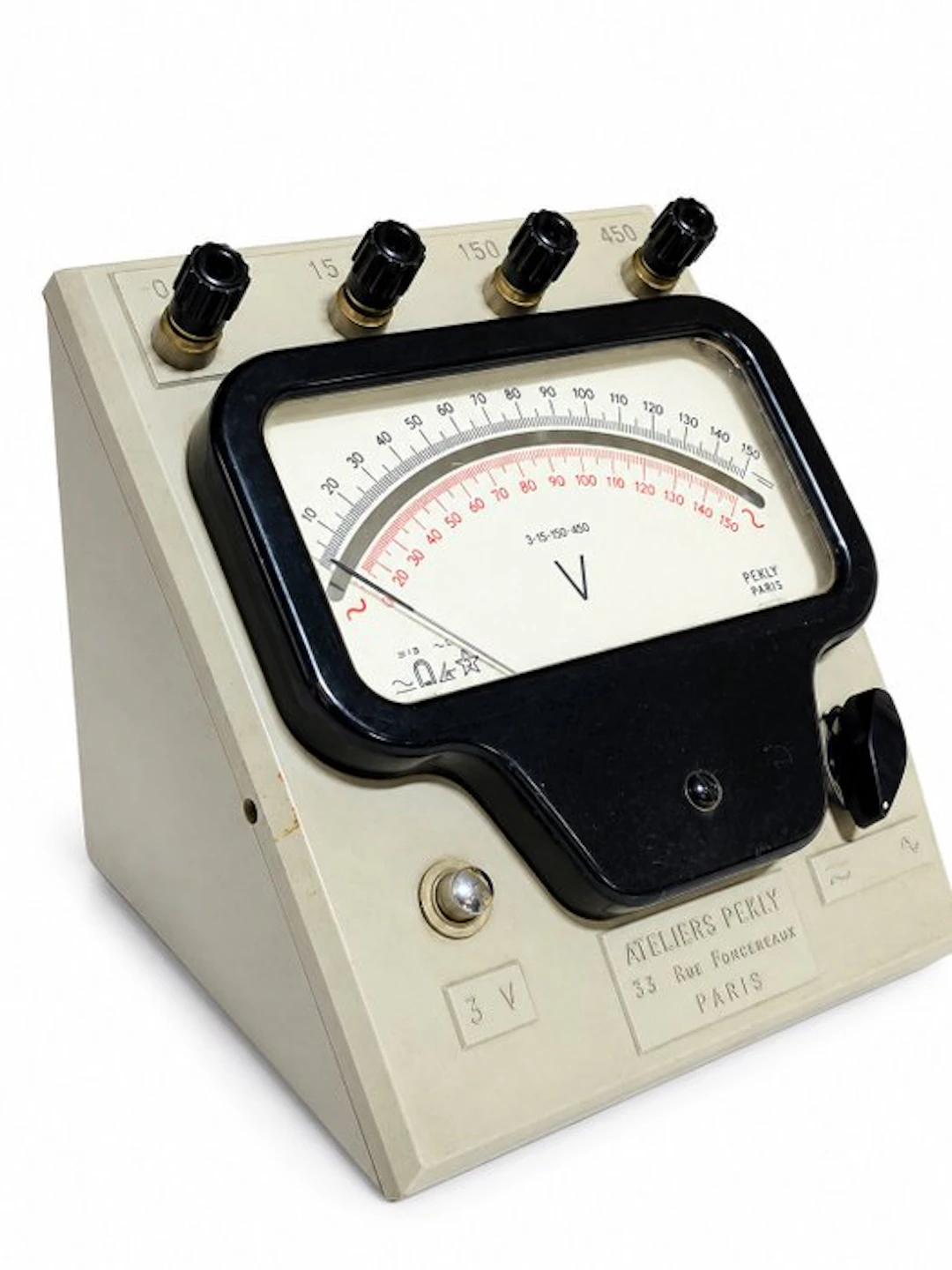 voltmètre magnétro-électrique ancien – Ateliers PEKLY...