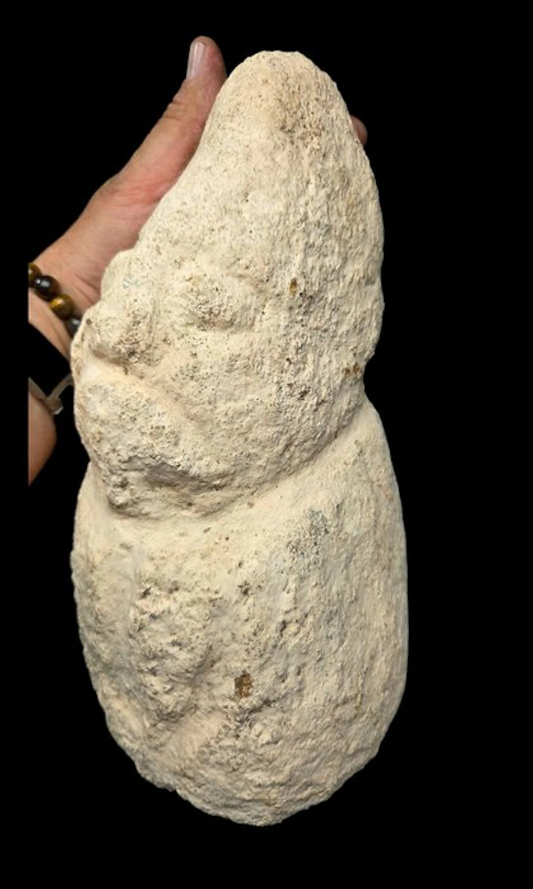 Curiosity cabinet: Zoomorphic stone stele featuring a...