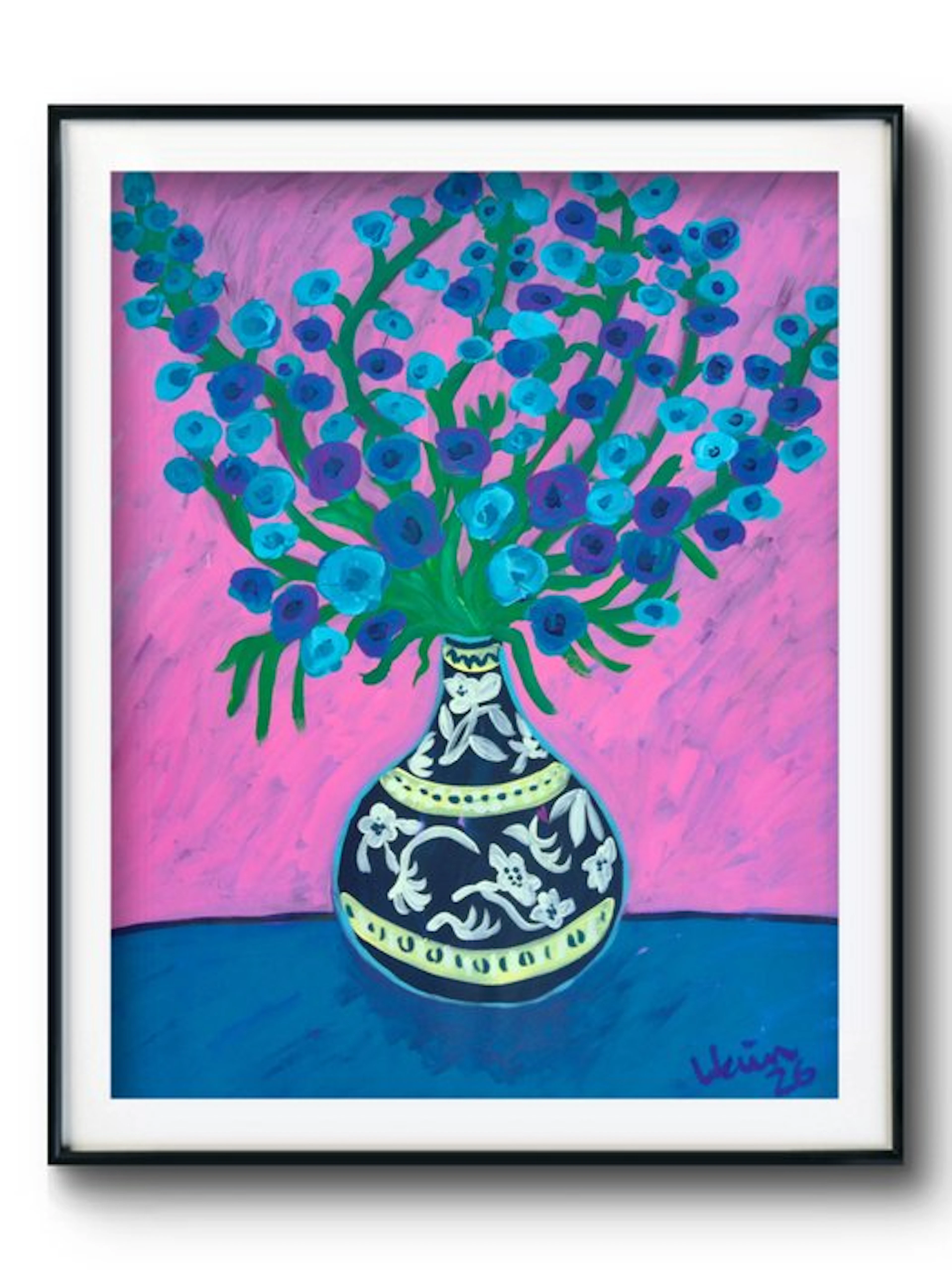 Kirsty Wain (XX) - Still Life with Azure Blossoms - No Reserve