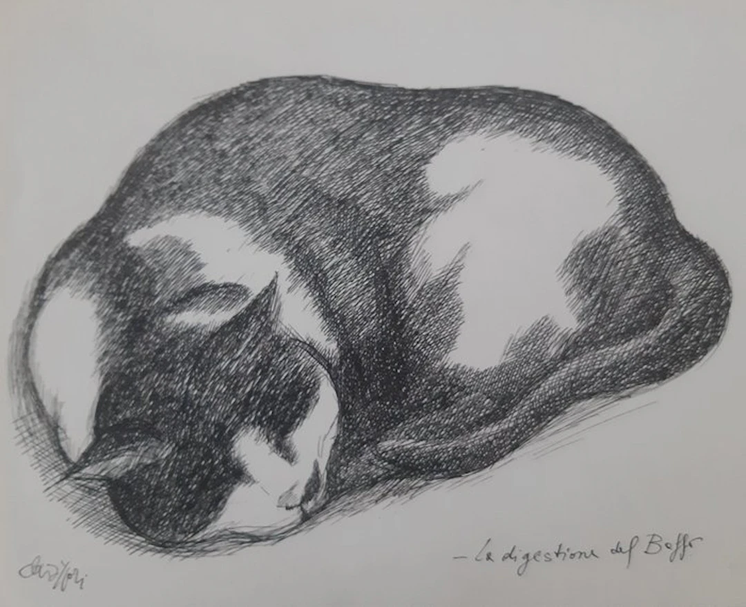 Alfredo Chiappori (1943-2022) - La digestione del Baffo