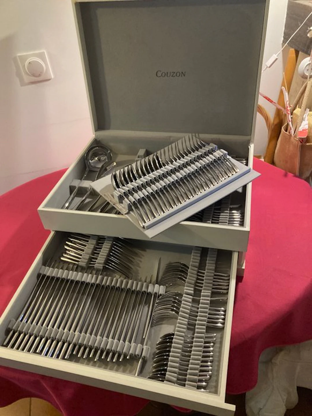 Jean Couzon - Cutlery set for 12 (124) - Steel