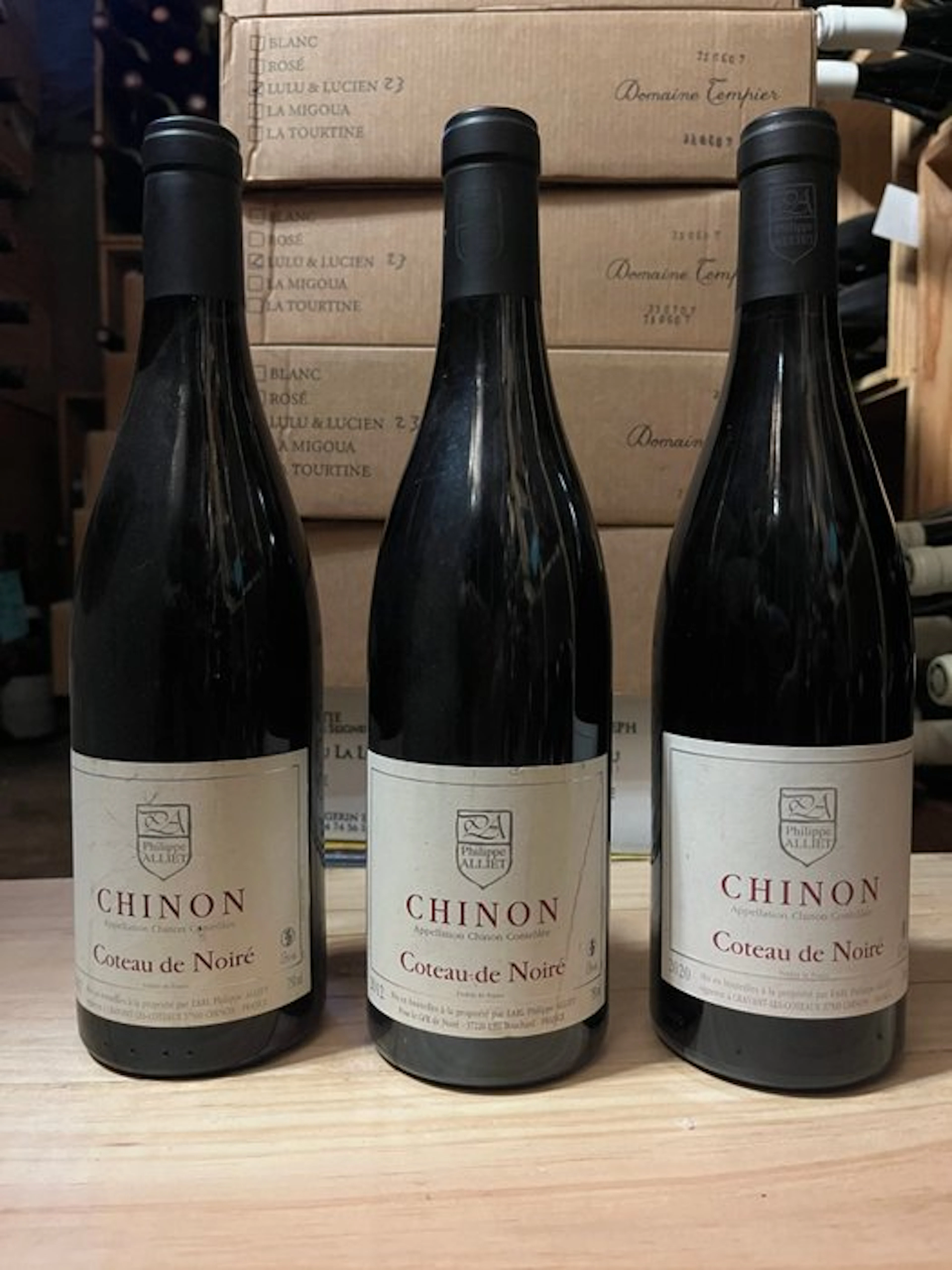 2007 2012 & 2020 Philippe Alliet "Coteau de Noire" - Chinon - 3 Bottles (0.75L)