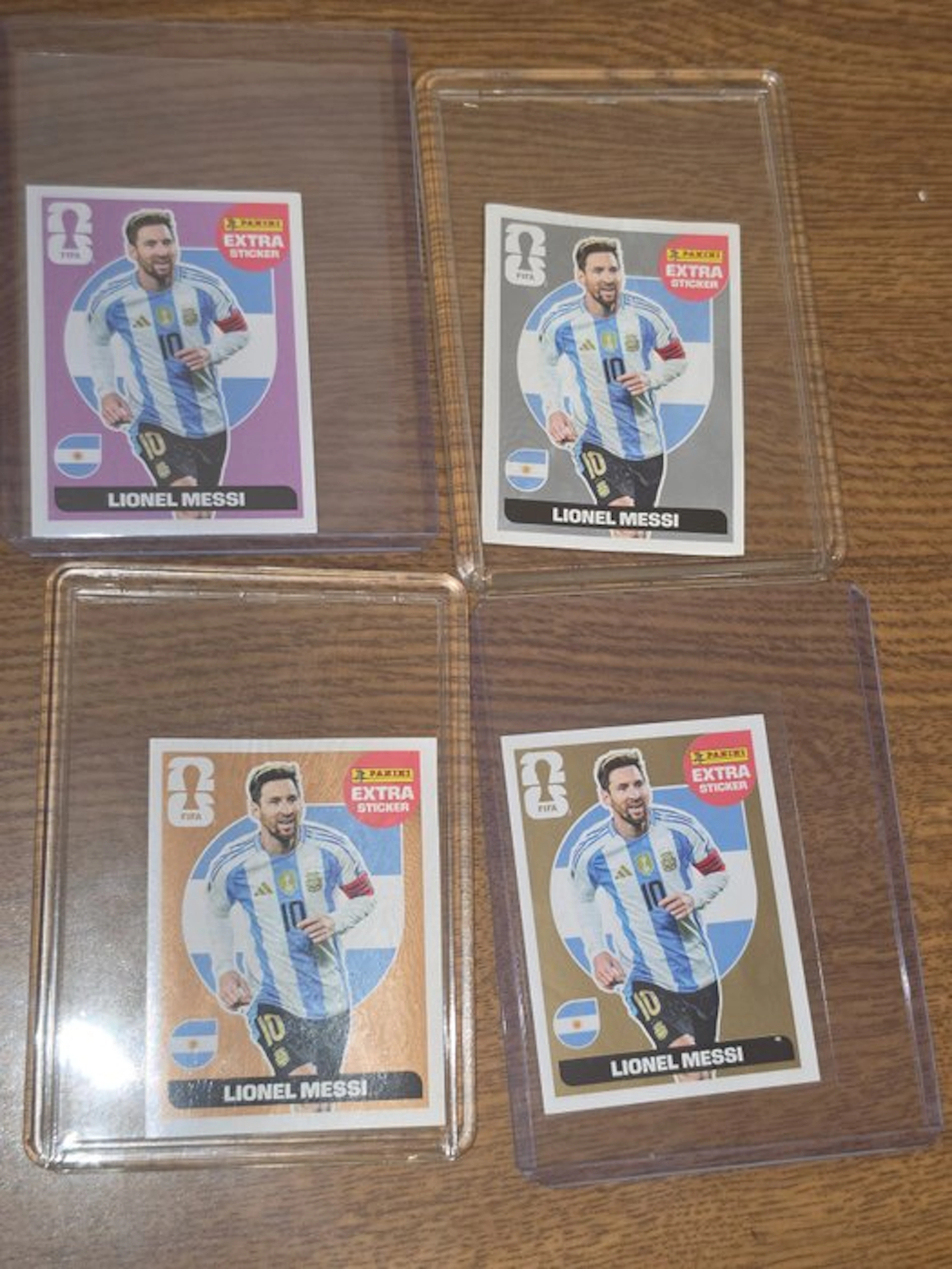 Panini USA 2026 World Cup Lionel Messi EXTRA STICKERS - 4 Card - Near Mint (NM)
