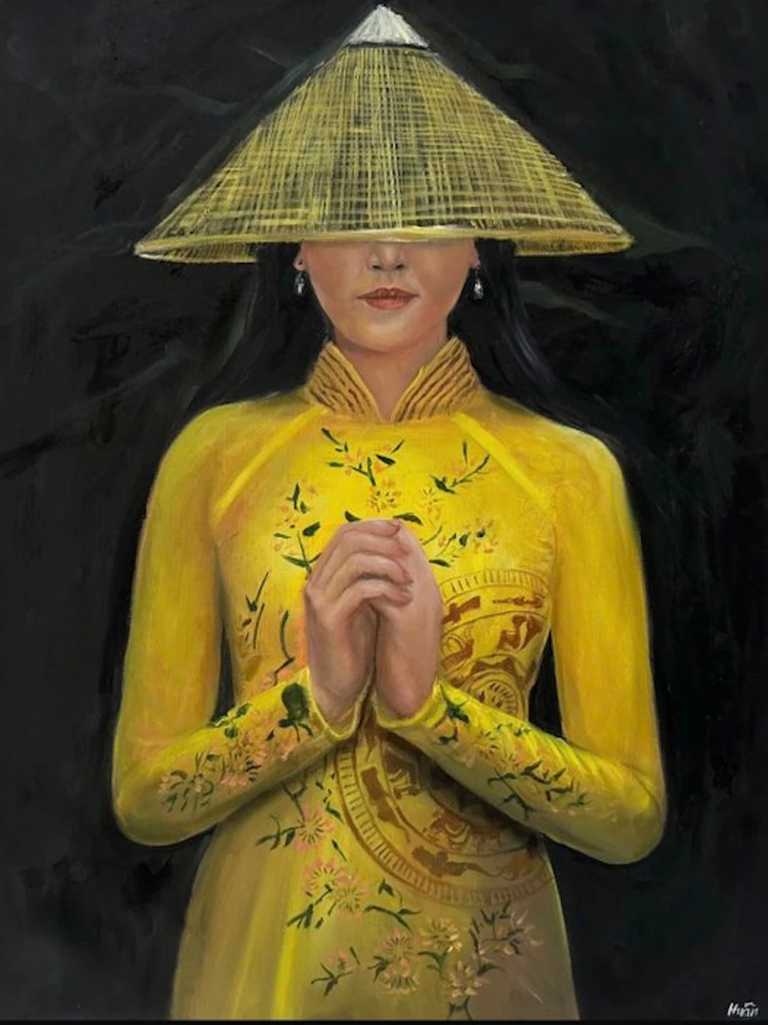 Nguyễn Văn Huân - La Vietnamienne ↑80 →60 cm → No Reserve ✓